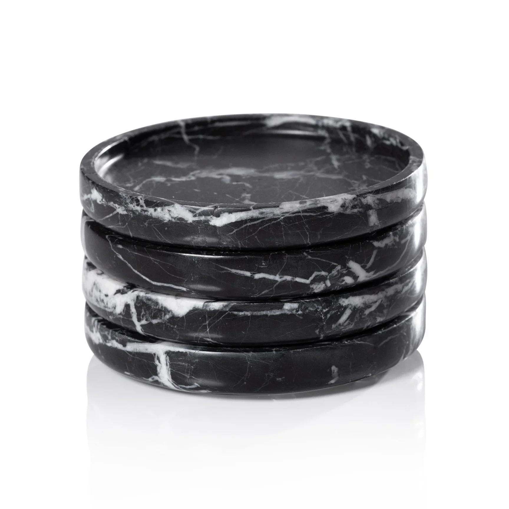 Marble Coaster - Black Marquino (Set of 4) - Image 2