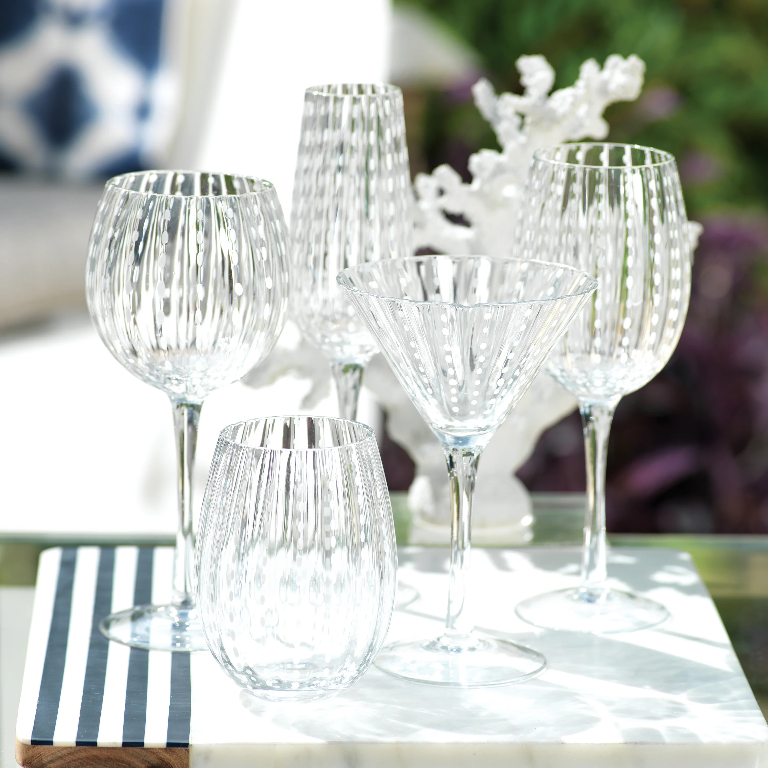 White Dots Stemless Glasses (Set of 6) - Image 4