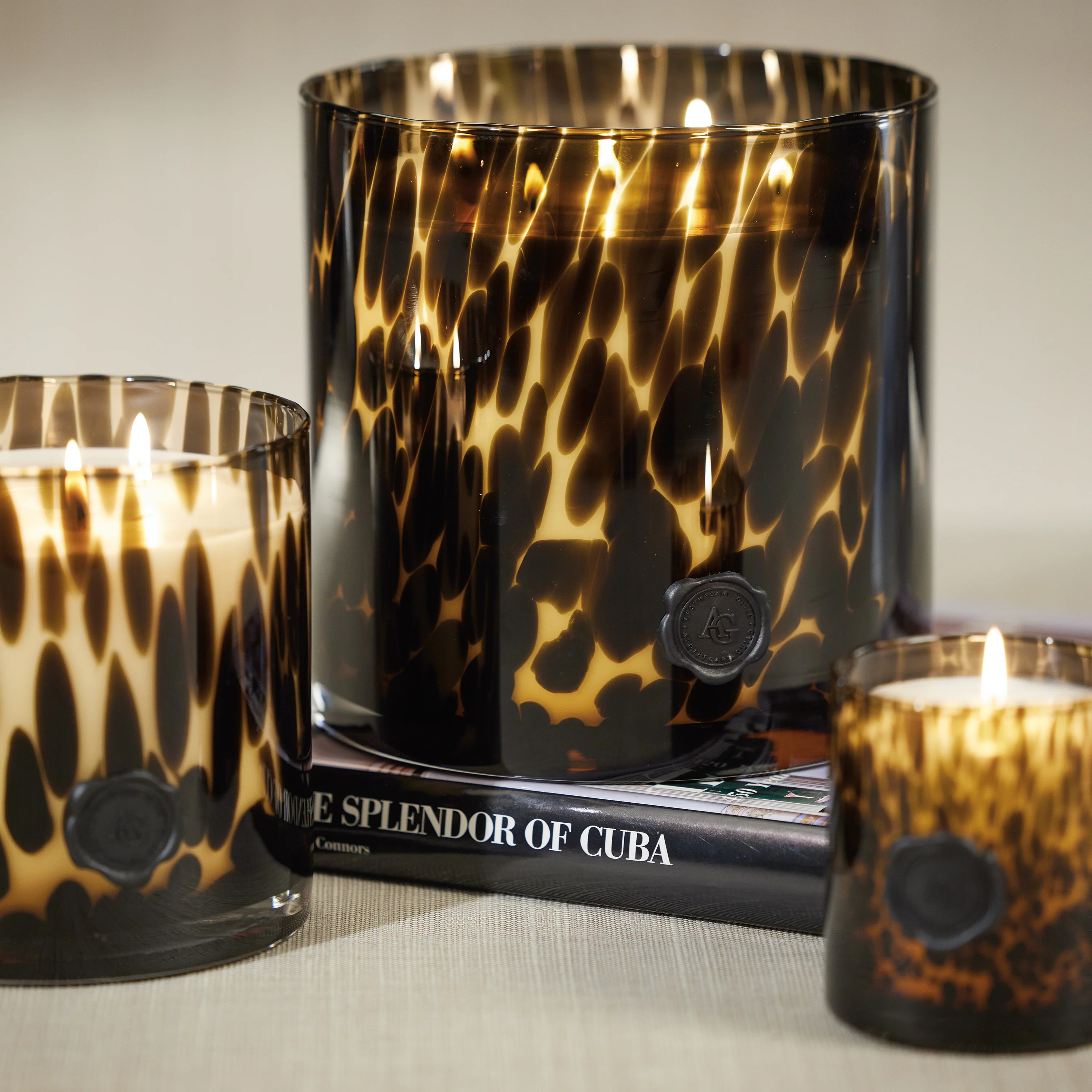 Apothecary Guild Opal Glass Five-Wick Candle, Cedar Leaf & Hinoki Cypress - Image 3