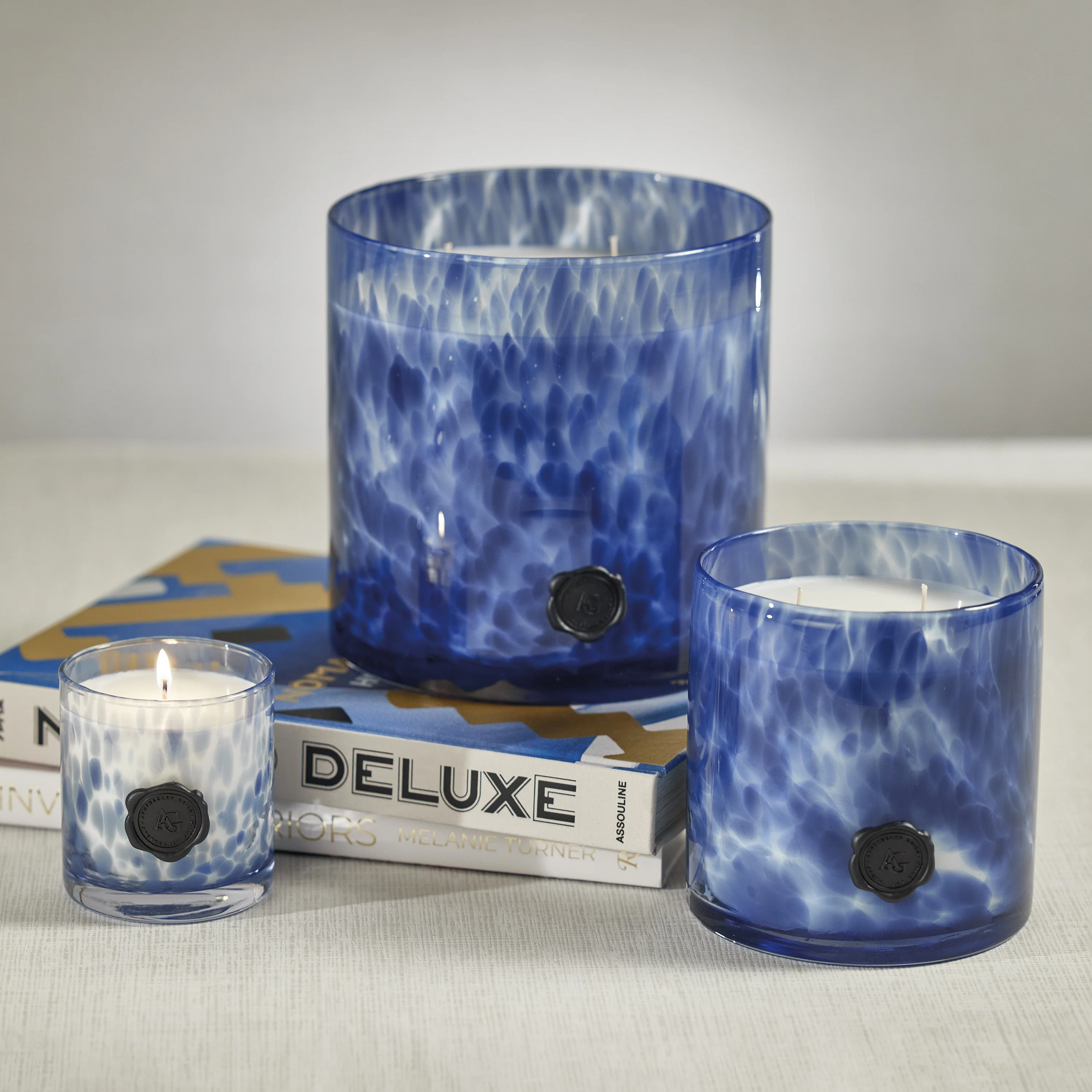 Apothecary Guild Opal Glass Five-Wick Candle, Sea Salt Coastal Mist - Image 3
