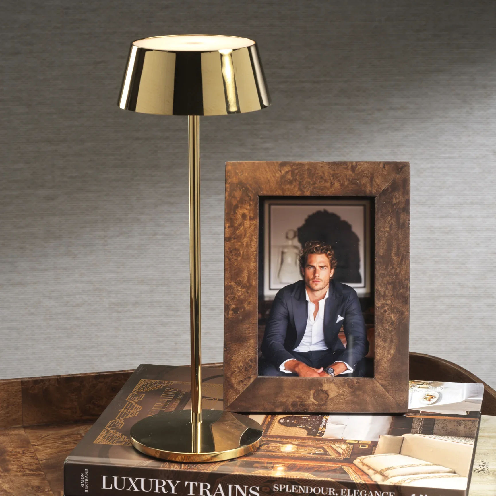 ANDRIA Rechargeable Table Light - Polished Gold - Image 8