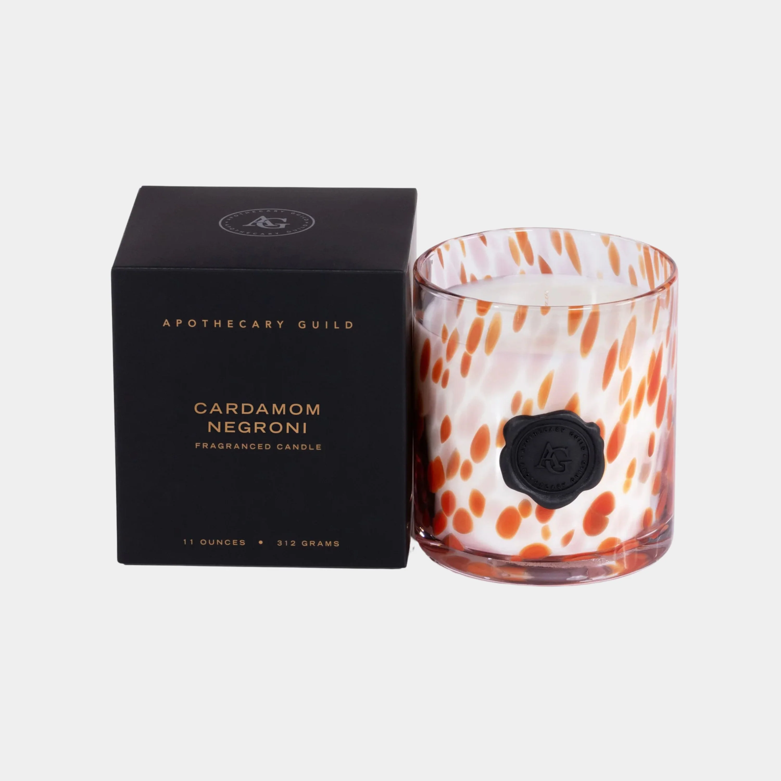 Apothecary Guild Opal Glass Candle in Gift Box, Cardamom Negroni