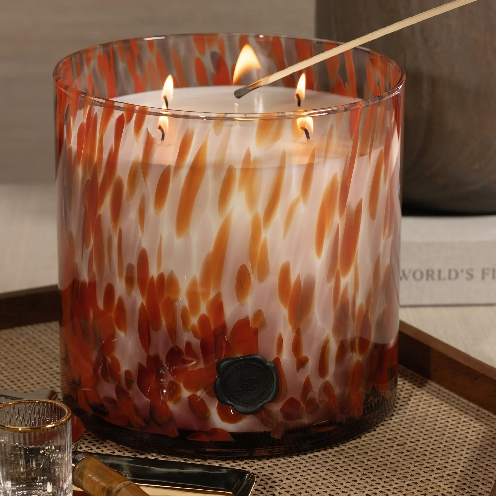 Apothecary Guild Opal Glass Five-Wick Candle, Cardamom Negroni - Image 2