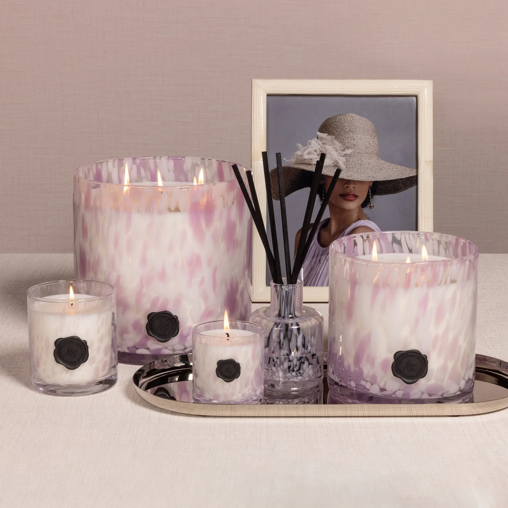 Apothecary Guild Opal Glass Five-Wick Candle, Elderflower Gin - Image 3