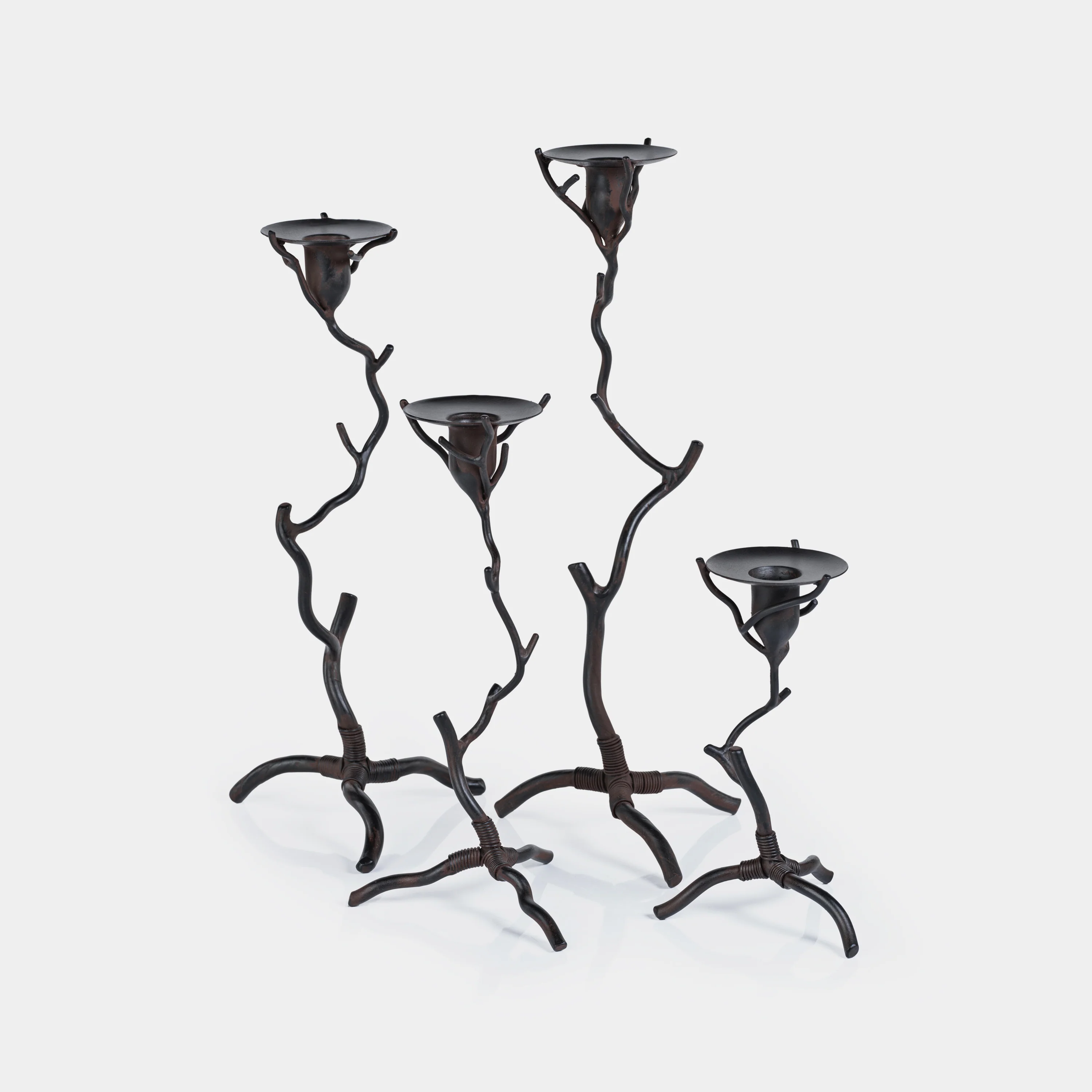 Twig Design Wrought Iron Candle Holder - Image 3