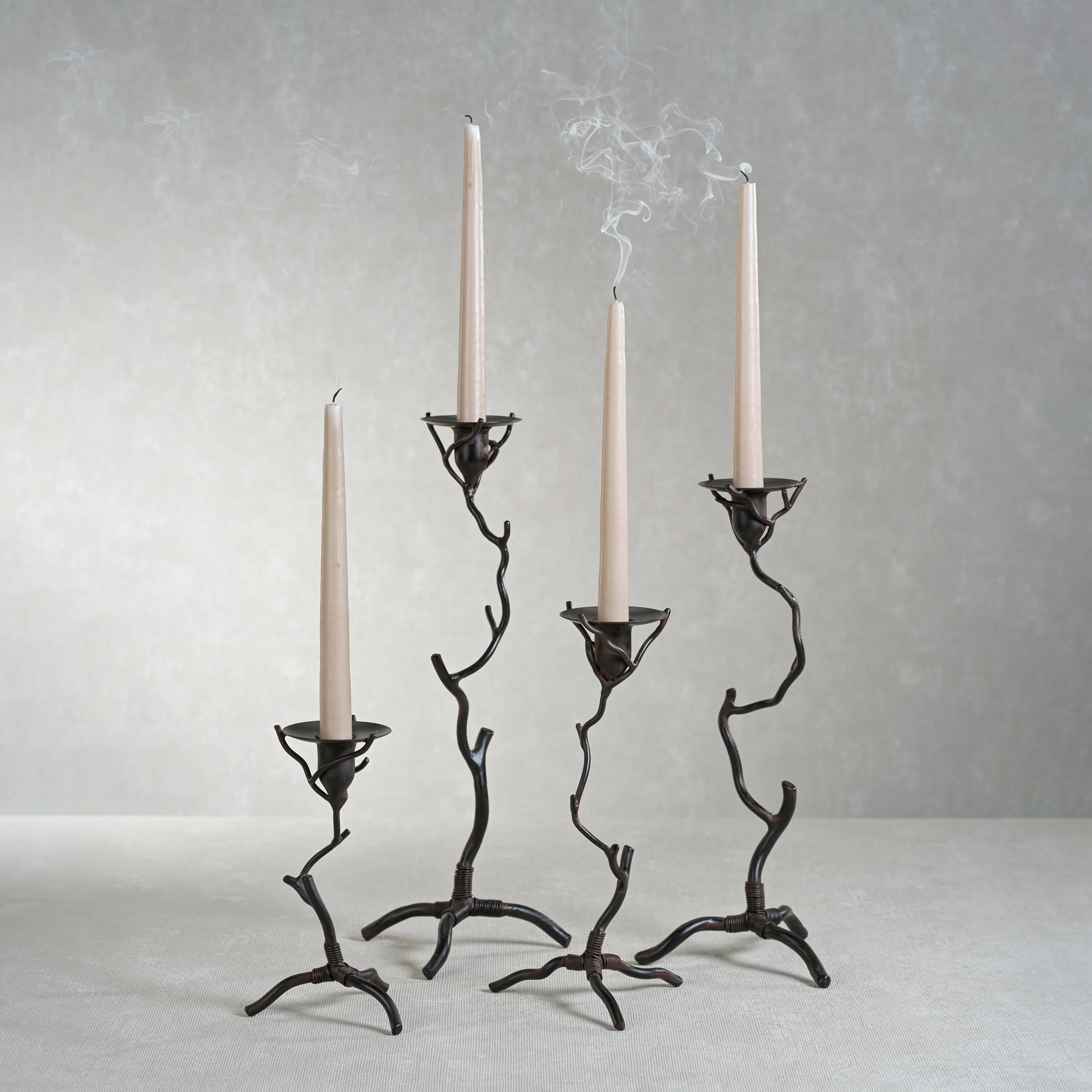 Twig Design Wrought Iron Candle Holder - Image 4