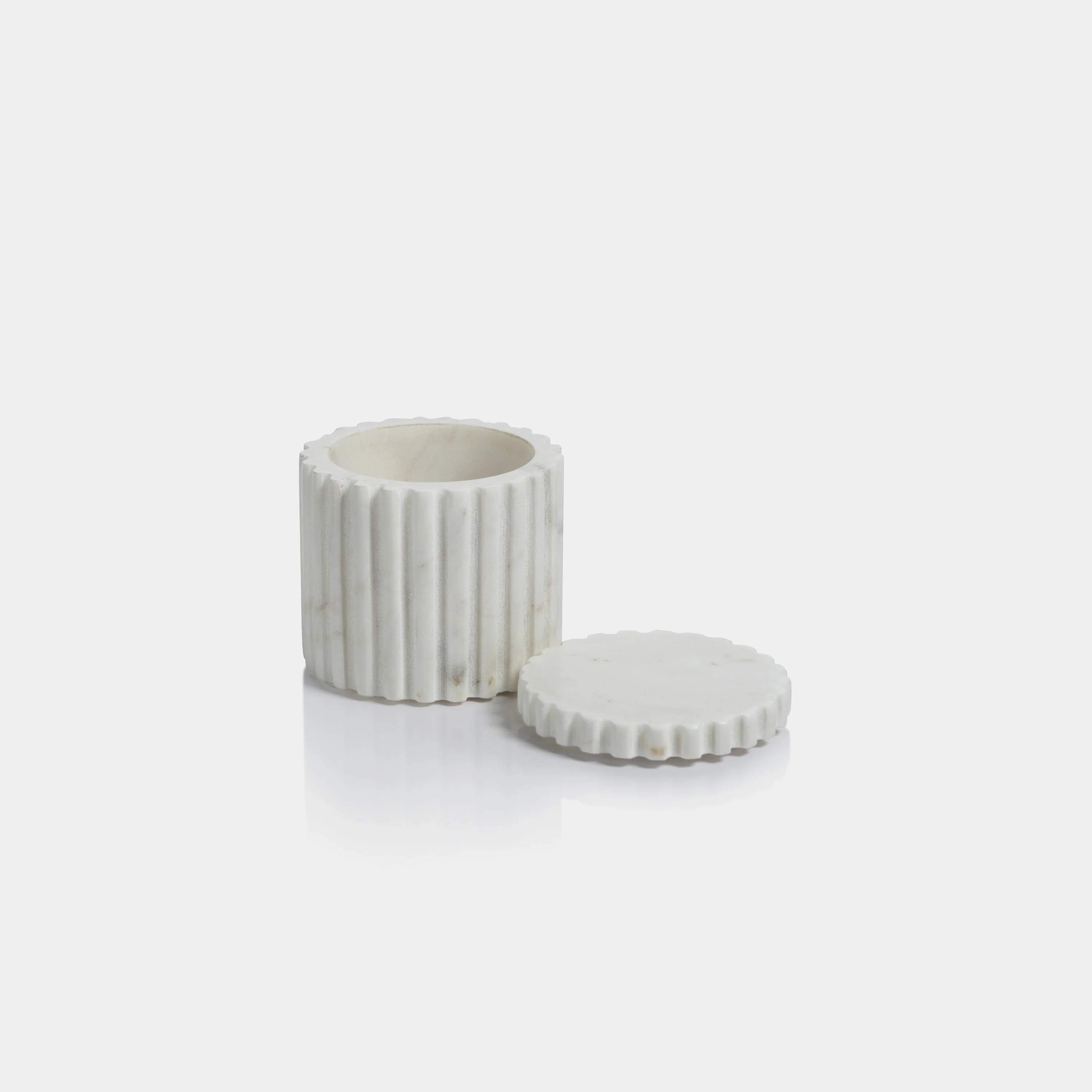 Camogli Fluted Marble Lidded Canister - Image 6