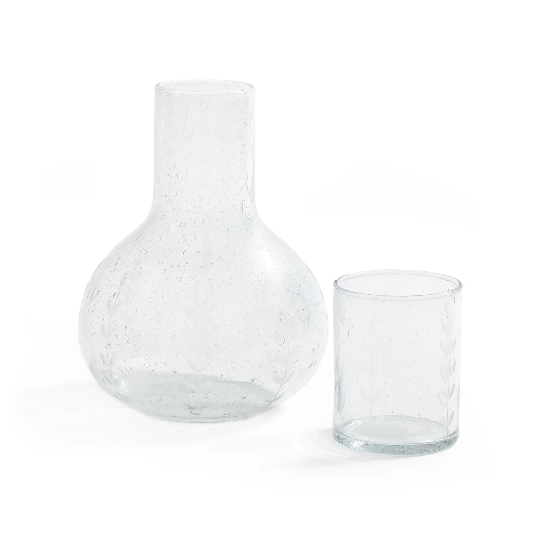 Caspian Carafe - Etched Flower Design - Image 2