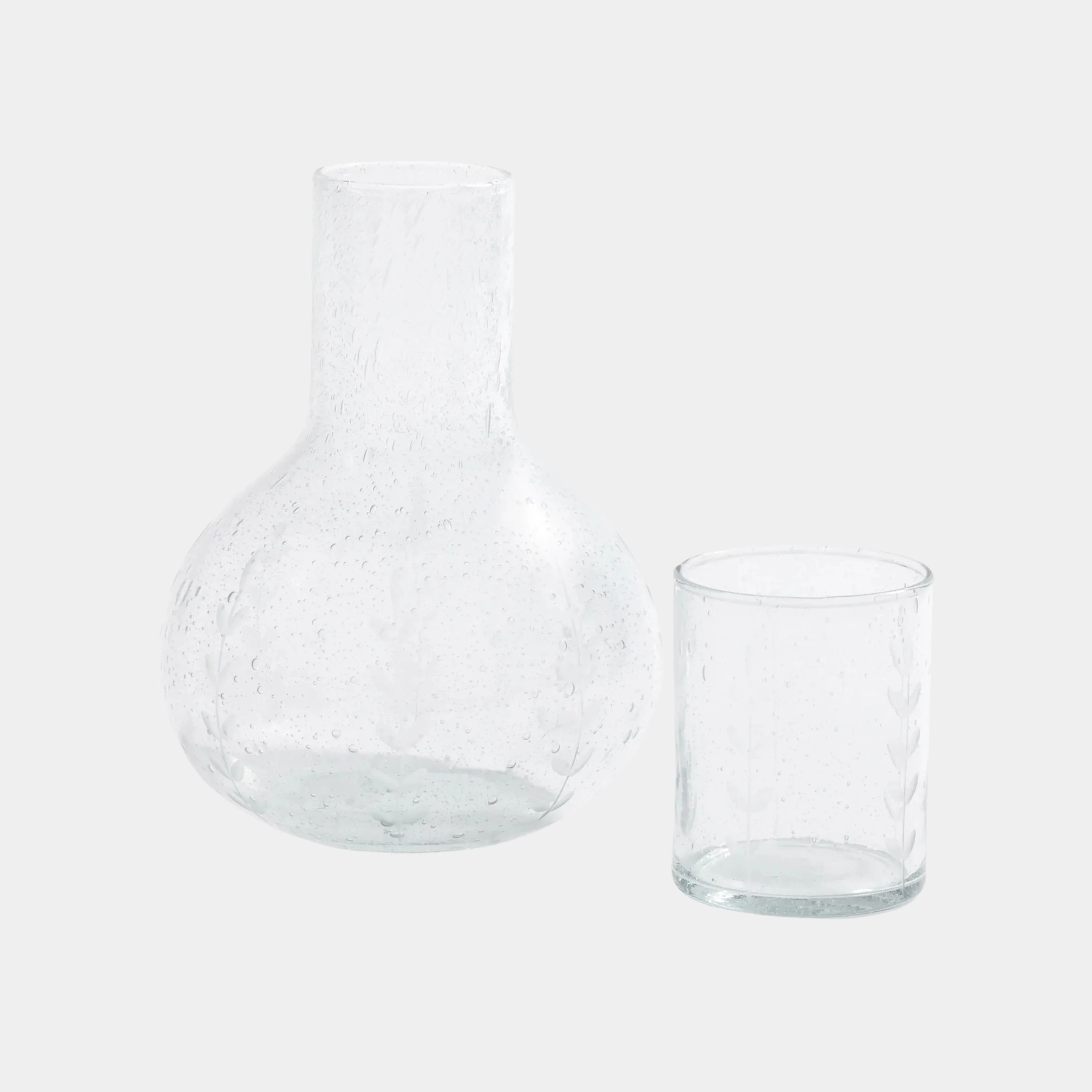 Caspian Tumblers (Set of 6) - Etched Flower Design - Image 5