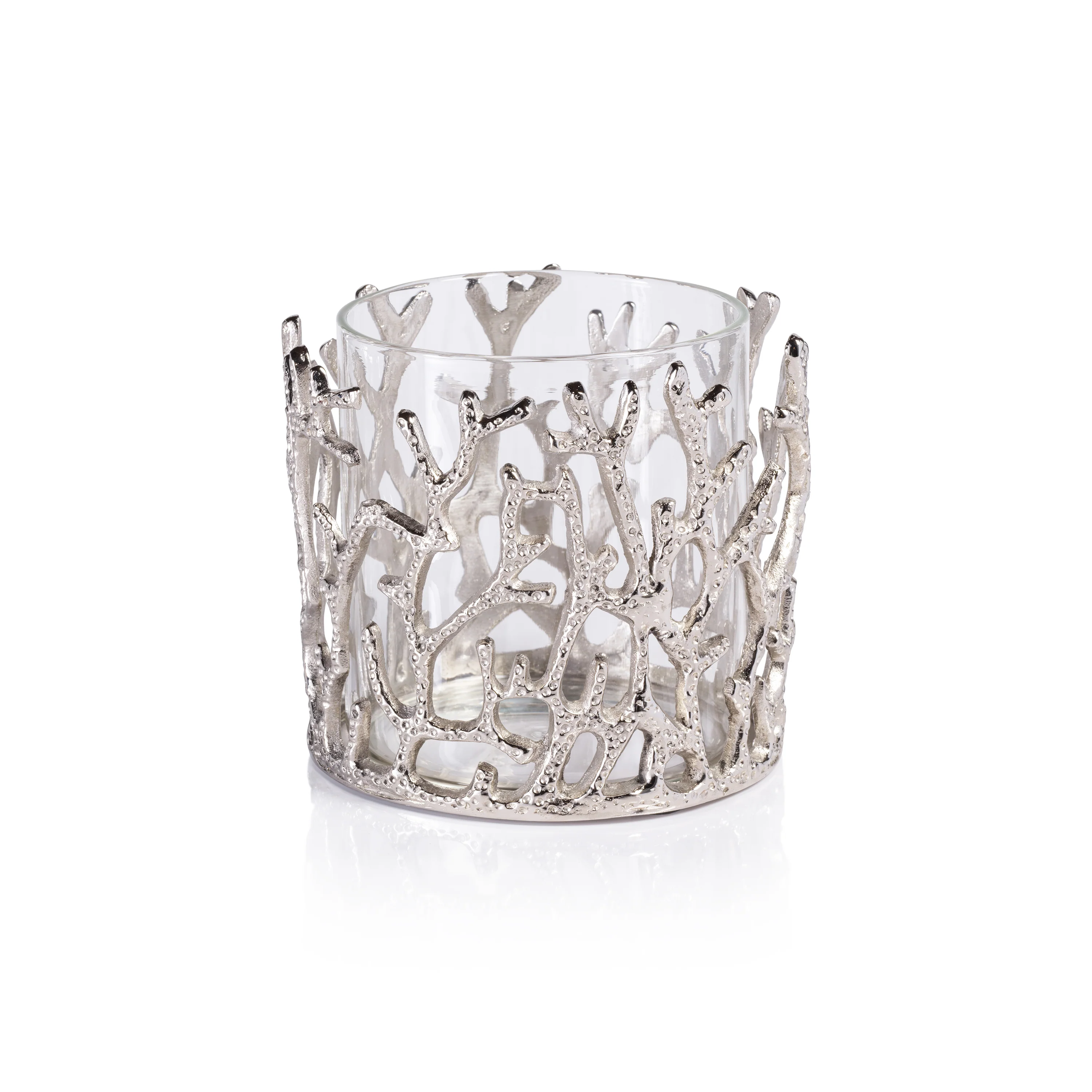 Coral Sea Brass Hurricane w/ Glass Insert - Image 2