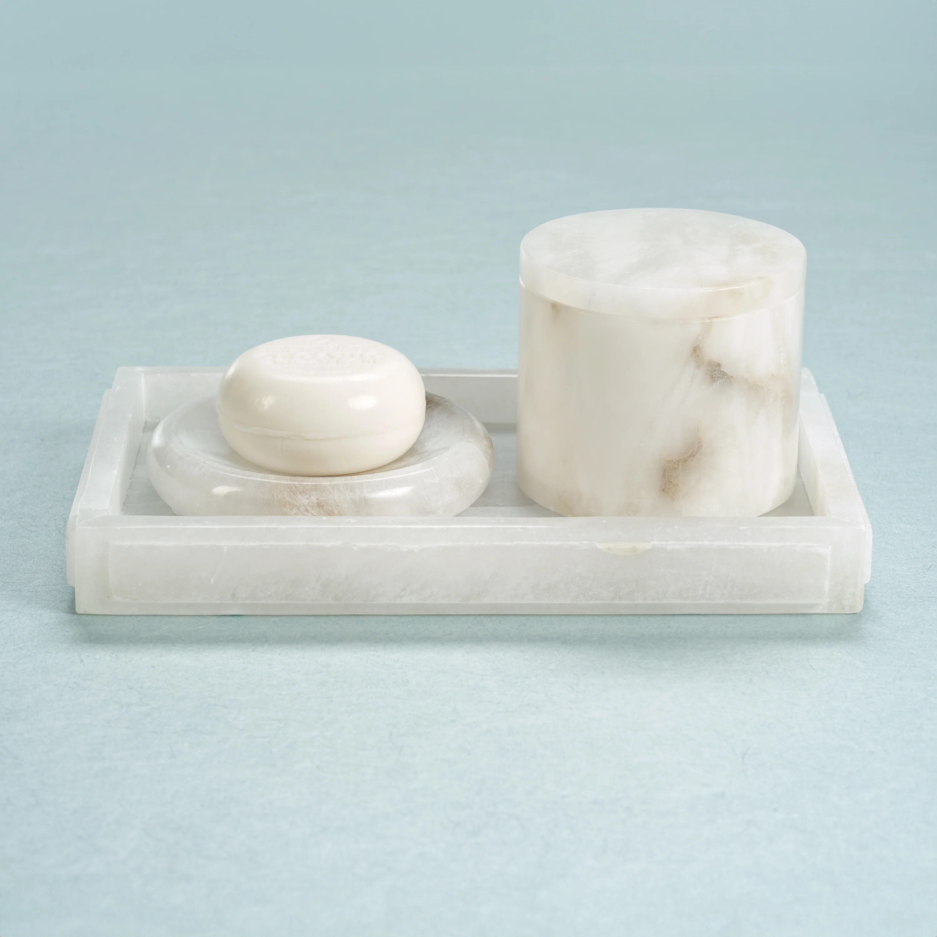 Côte d'Azur Alabaster Round Soap Dish - Image 3