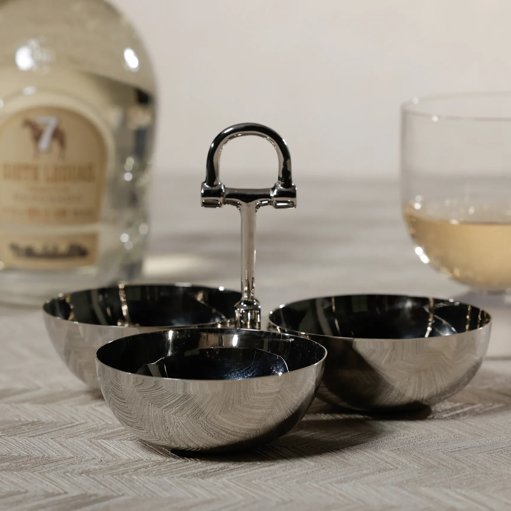 The Equestrian Trio Condiment Set, Polished Nickel - Image 3