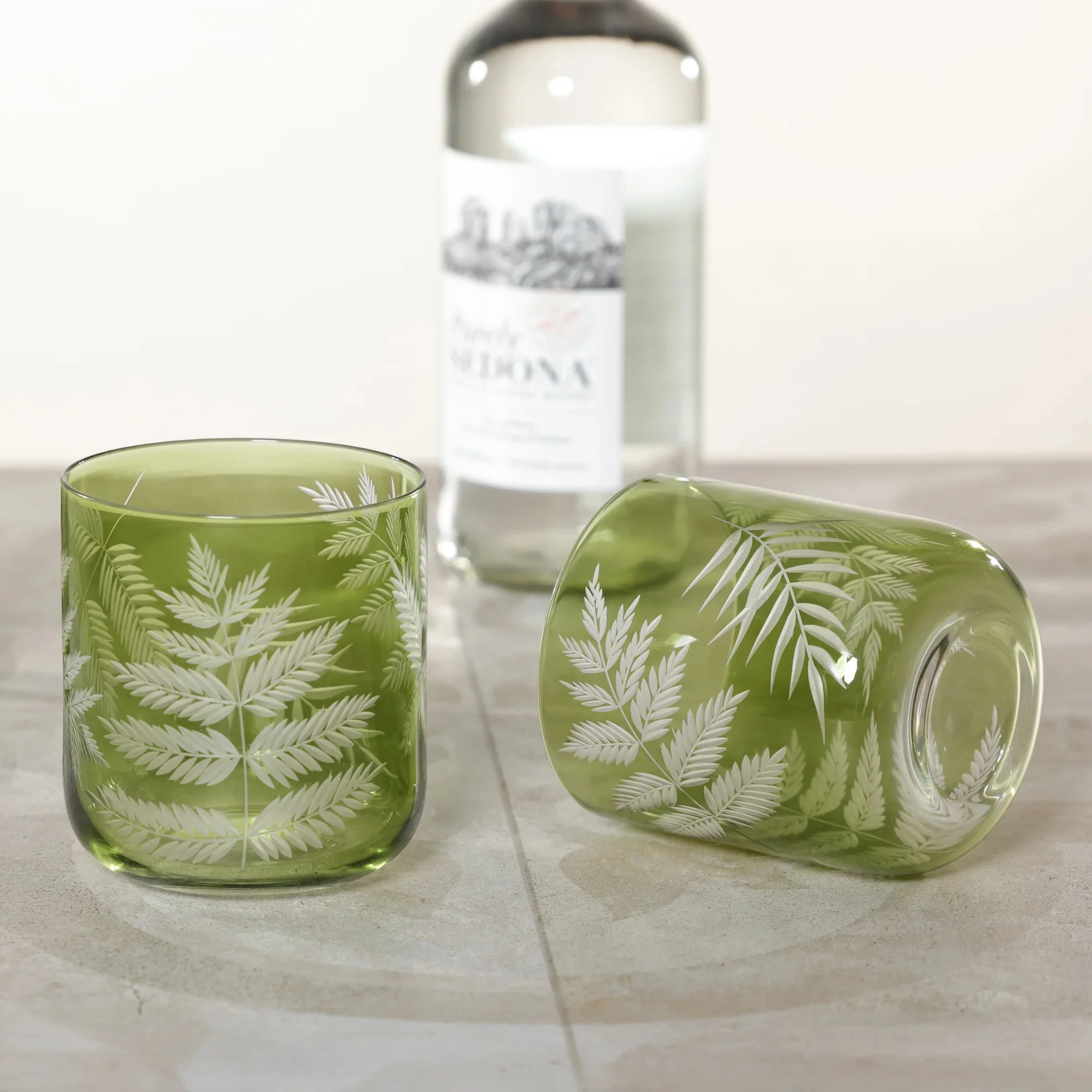 Fern Leaf Rock Glasses (Set of 6) - Image 4