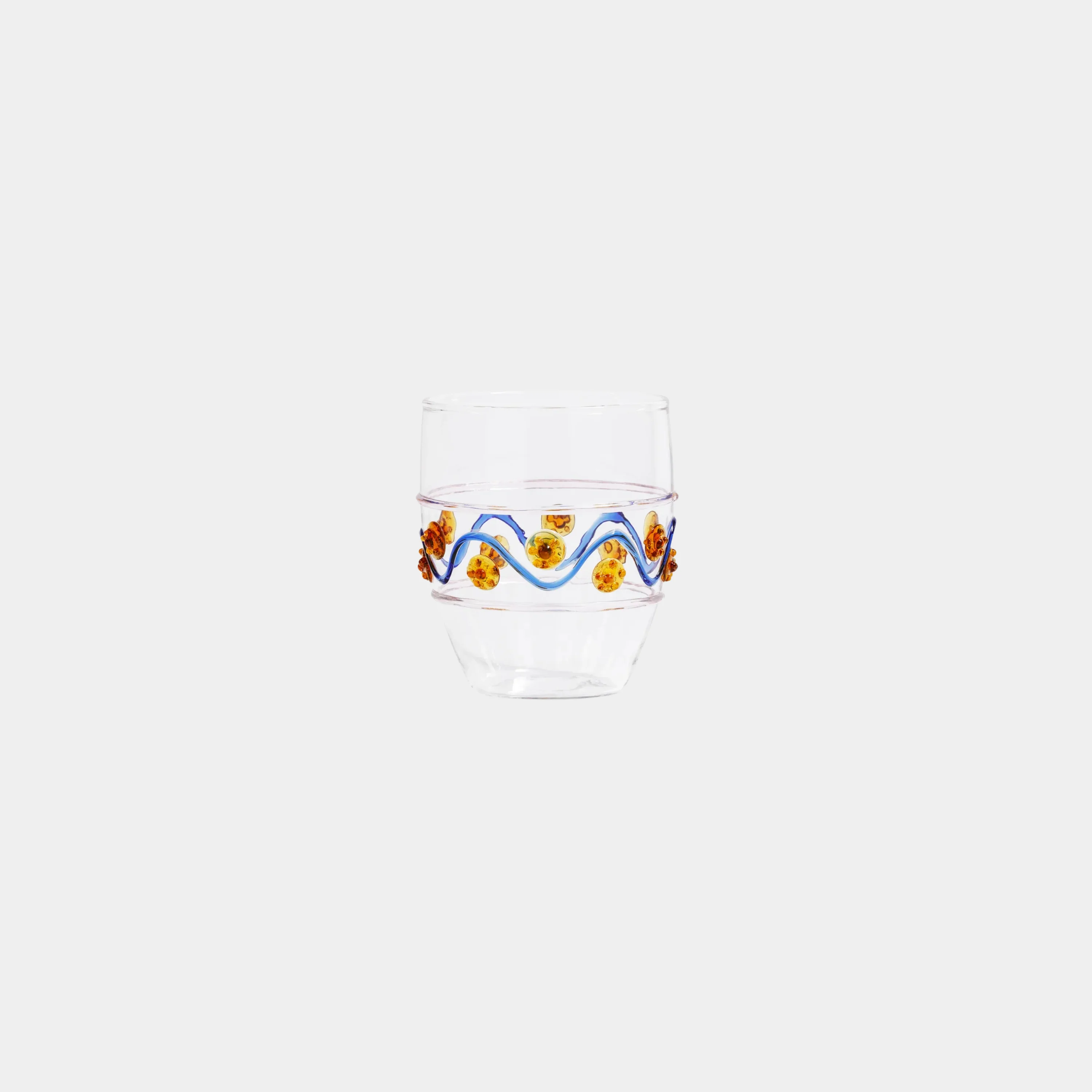 Festa Vetro Glass Tumbler, 6 pcs Assorted Colors-Green, Amber and Blue Tones - Image 4