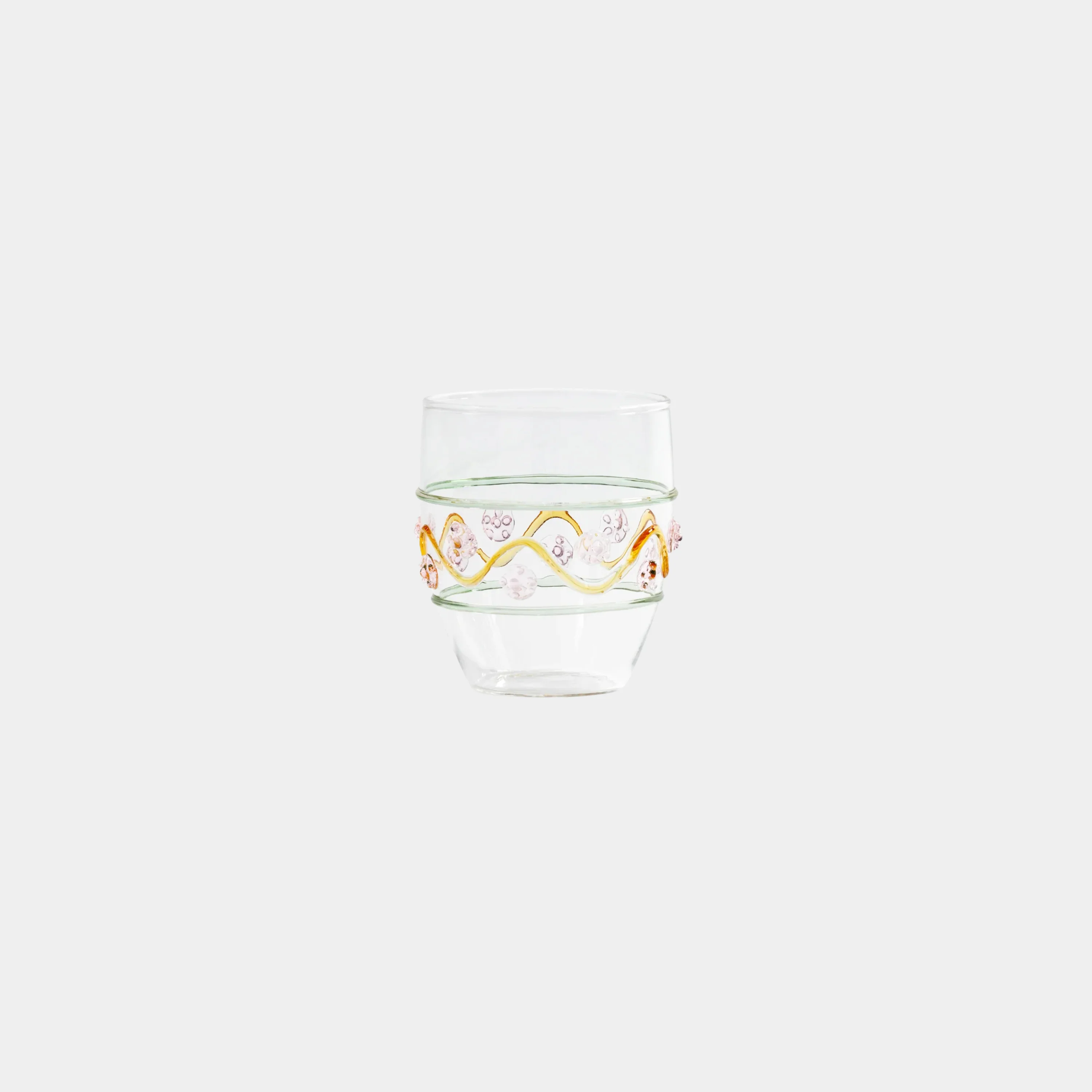 Festa Vetro Glass Tumbler, 6 pcs Assorted Colors-Green, Amber and Pink Tones - Image 5