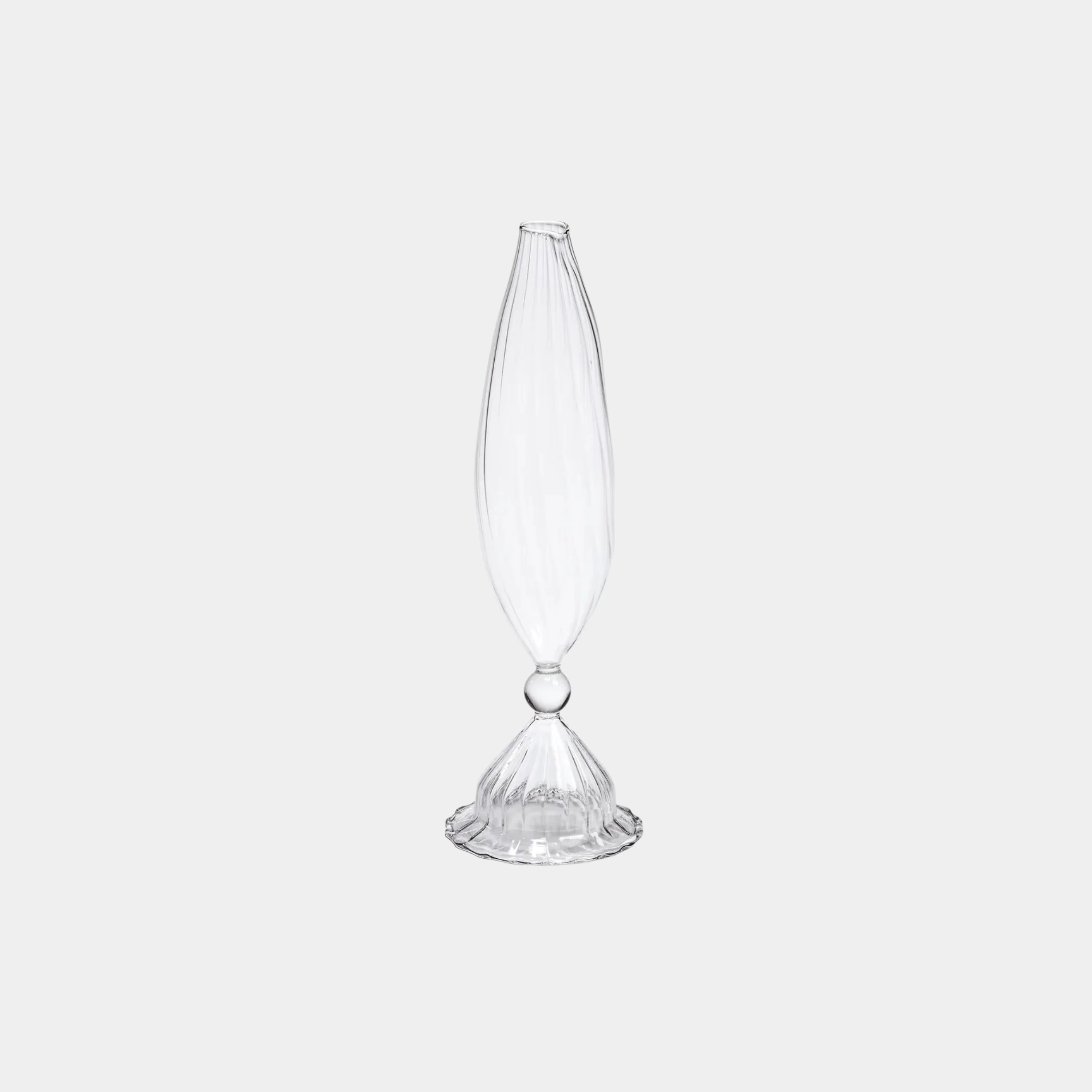 Flo Set Optic Glass Vases -10 inch (Set of 2) - Image 4