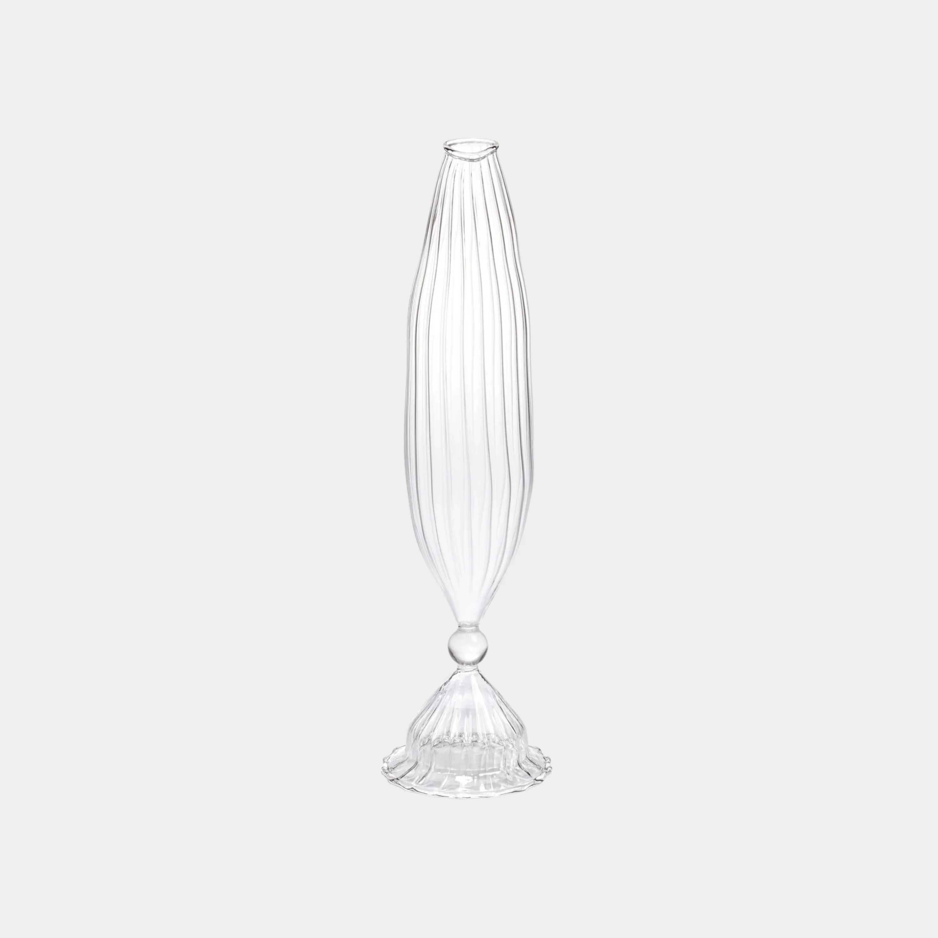 Flo Set Optic Glass Vases -12 inch (Set of 2) - Image 3