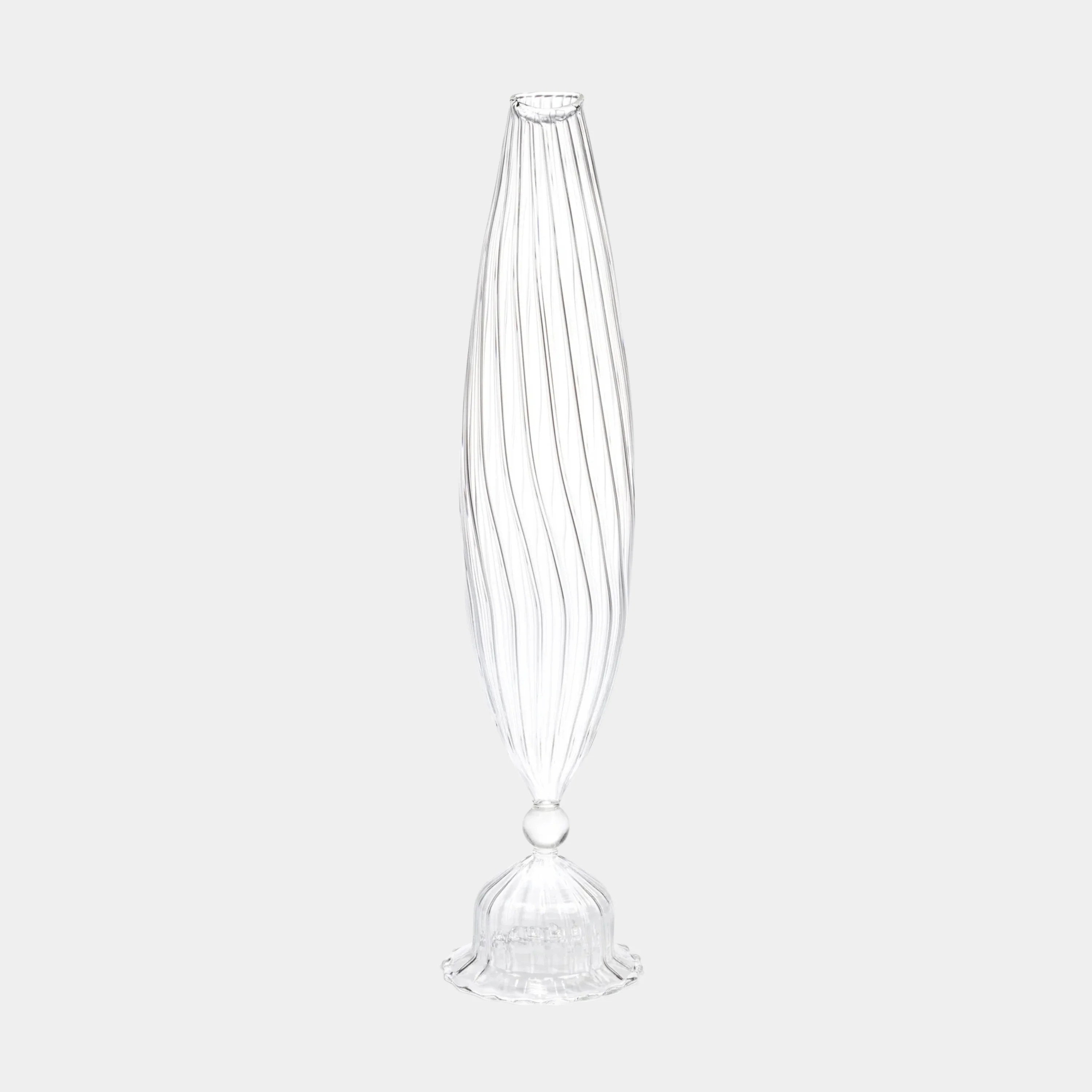 Flo Set Optic Glass Vases -14 inch (Set of 2) - Image 4