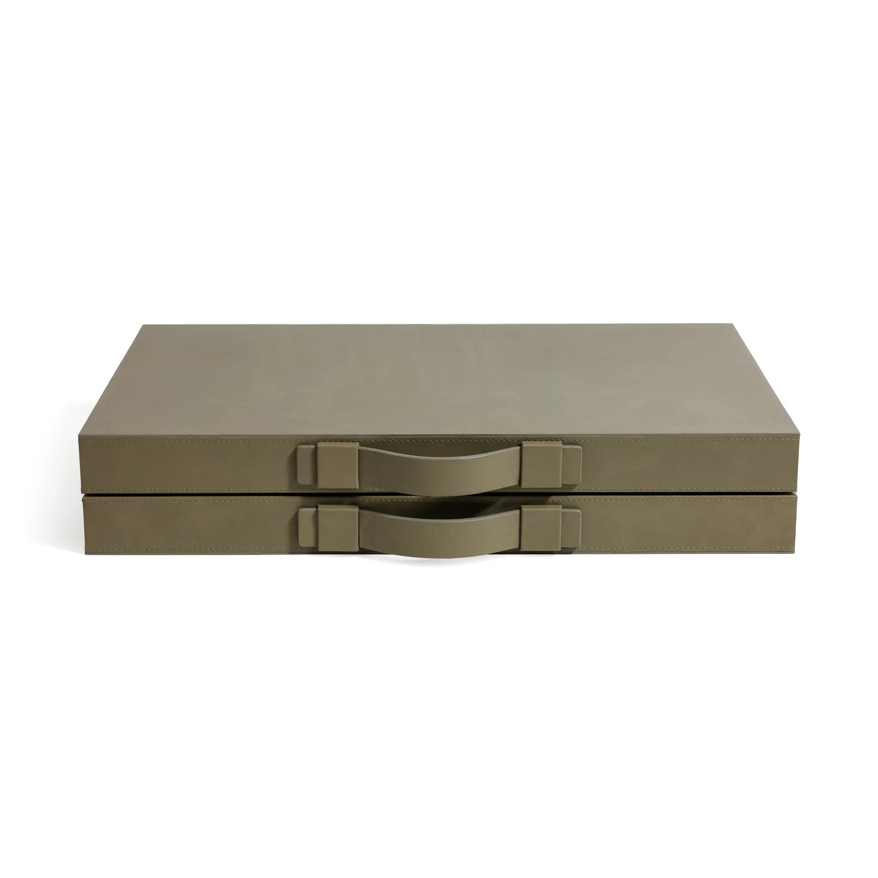 Geneva 19 in Backgammon Set - Dusty Green Leather - Image 9