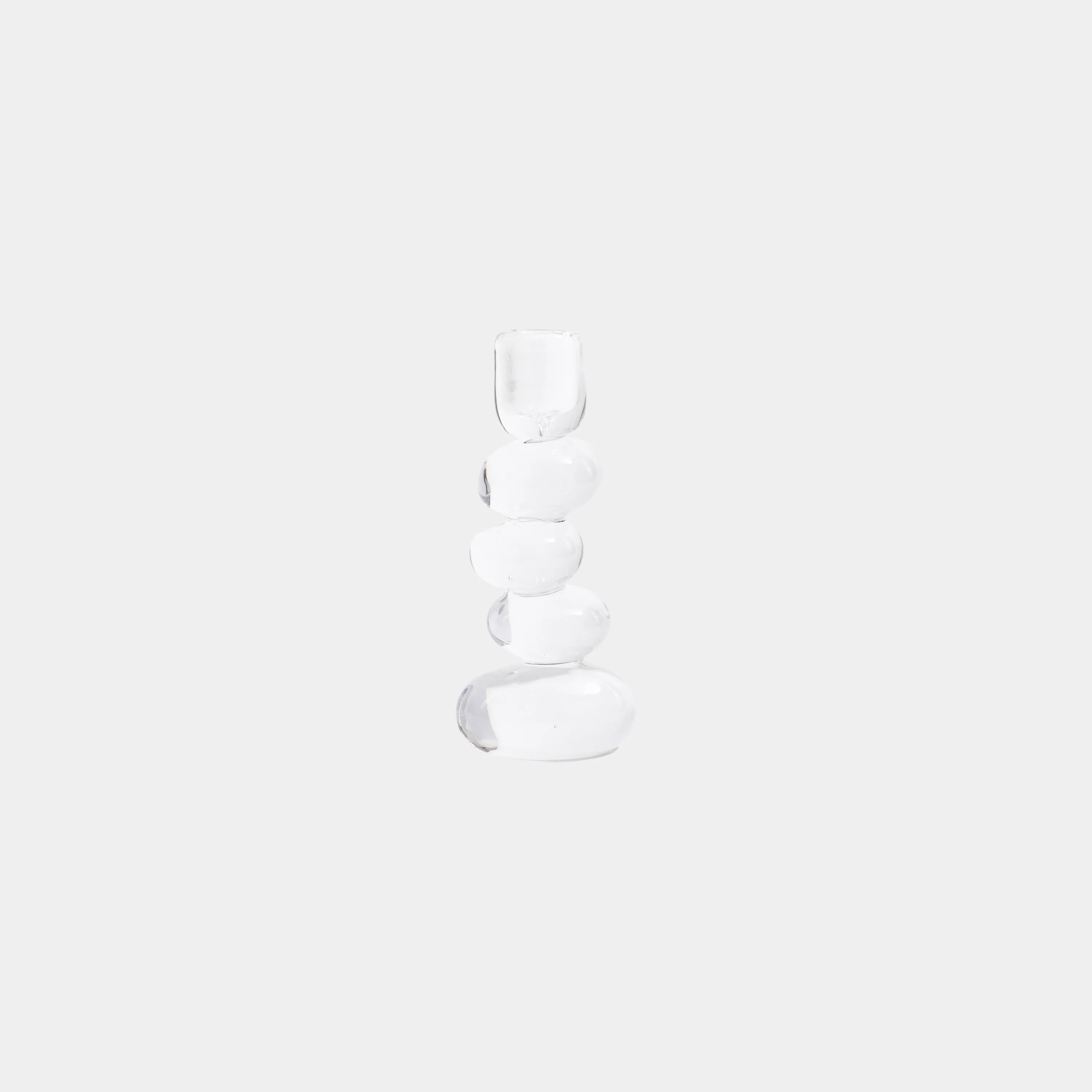 PRE-ORDER Ice Stone Glass Taper Holder, 7.5"