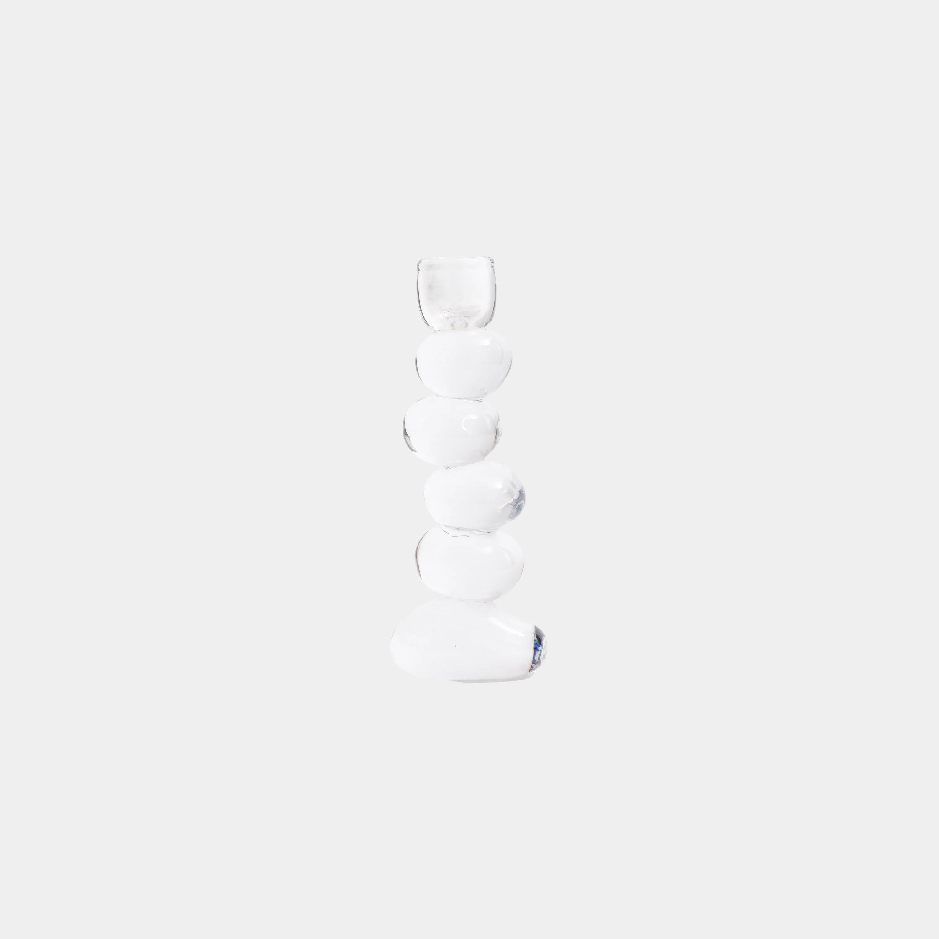 PRE-ORDER Ice Stone Glass Taper Holder, 9"