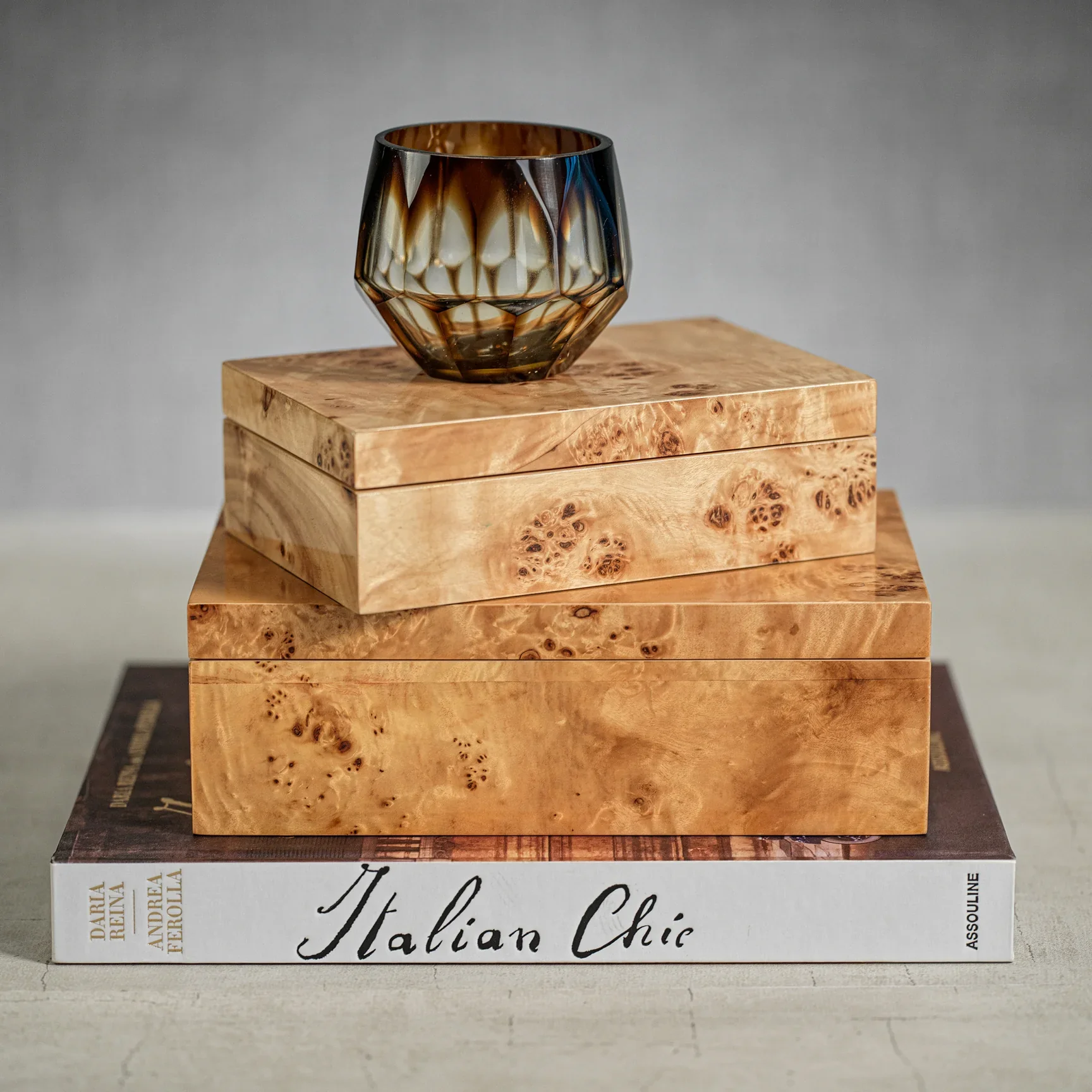 Leiden Burl Wood Design Box, Small - Image 4