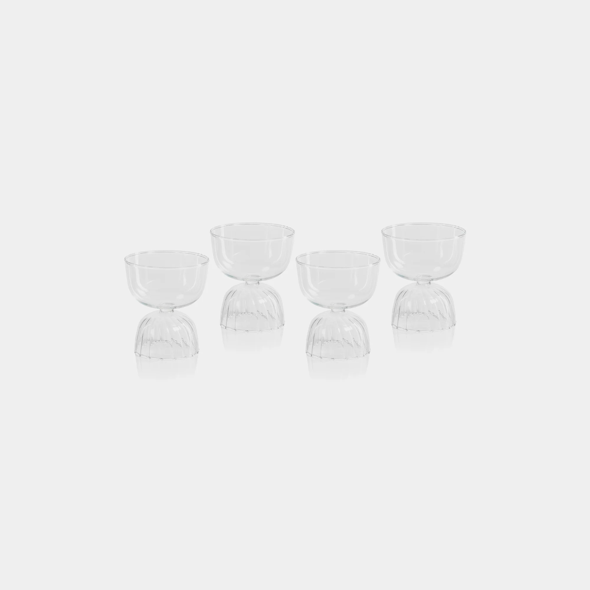 Liso Glass Compote Bowls (Set of 4) - Image 3
