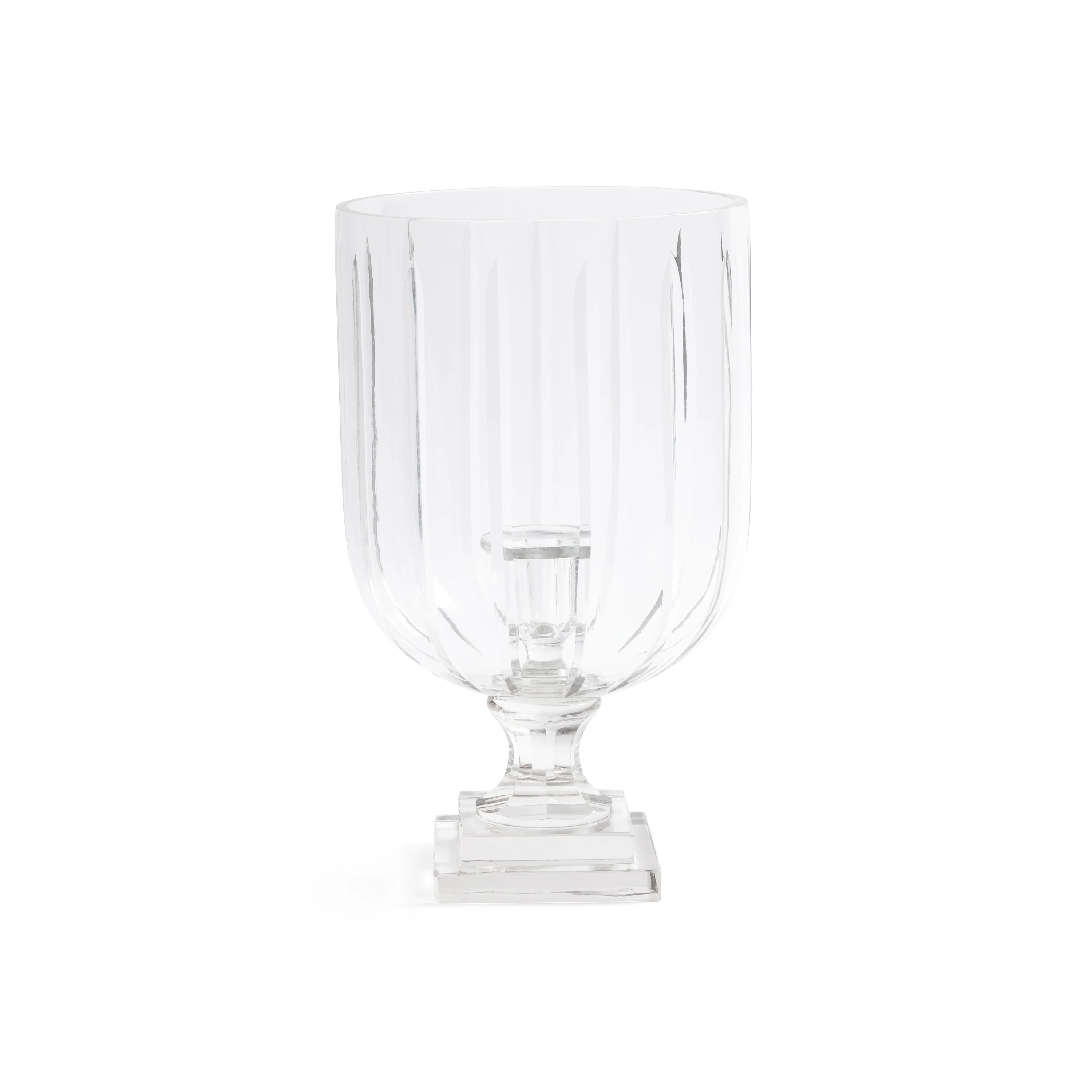 Maison de Verre Straight Cut Glass Hurricane Taper Holder
