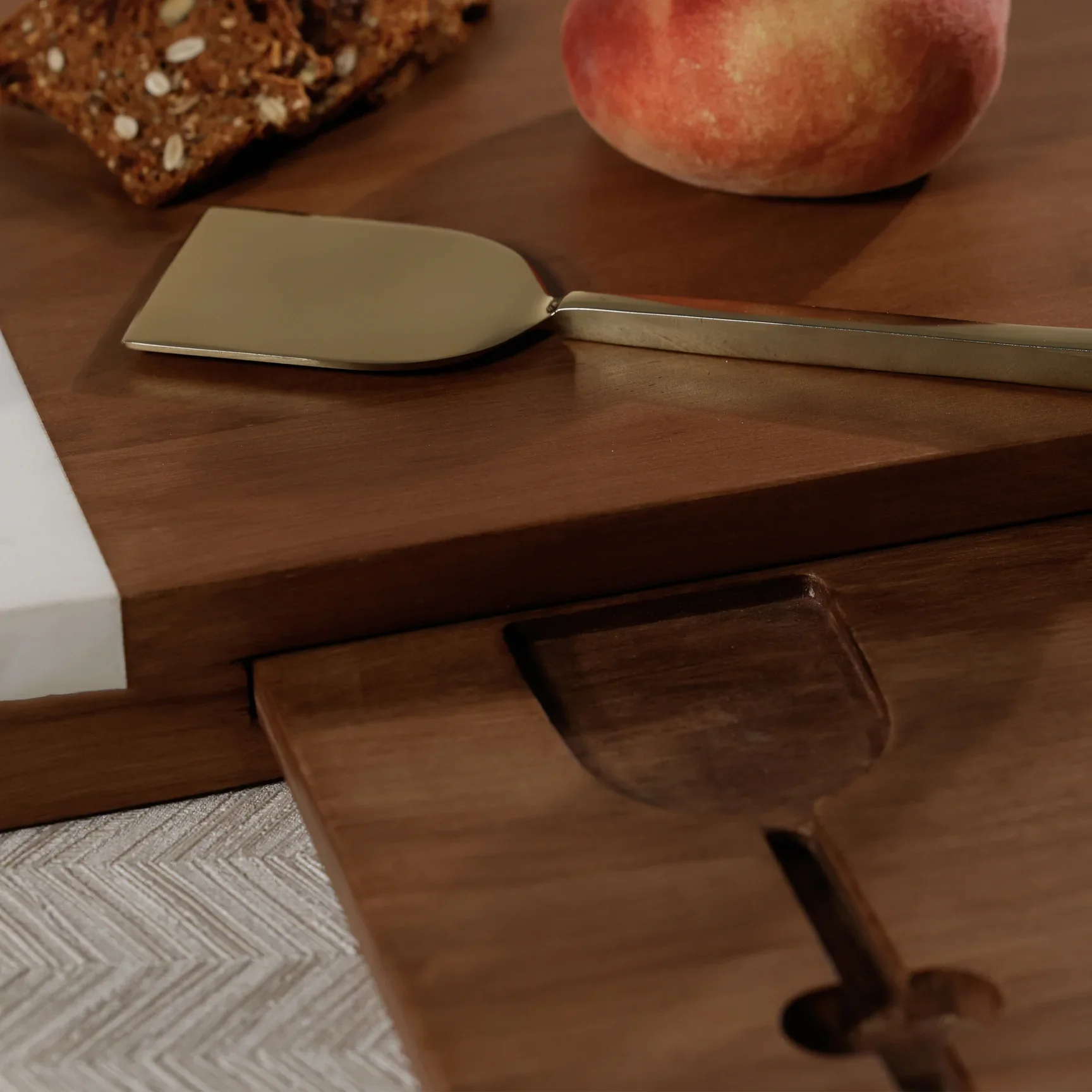 Marble and Mango Wood Charcuterie Board with Cutting and Serving Tool Set - Image 7