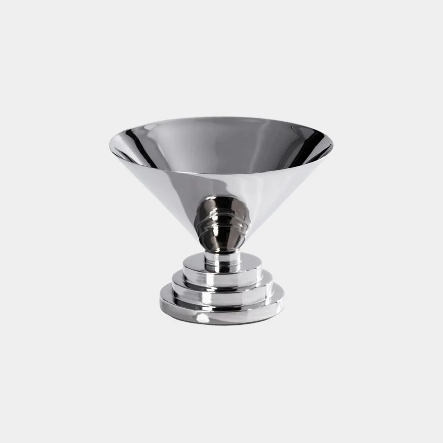 Mayan Metal Condiment Bowl in Nickel (Small)