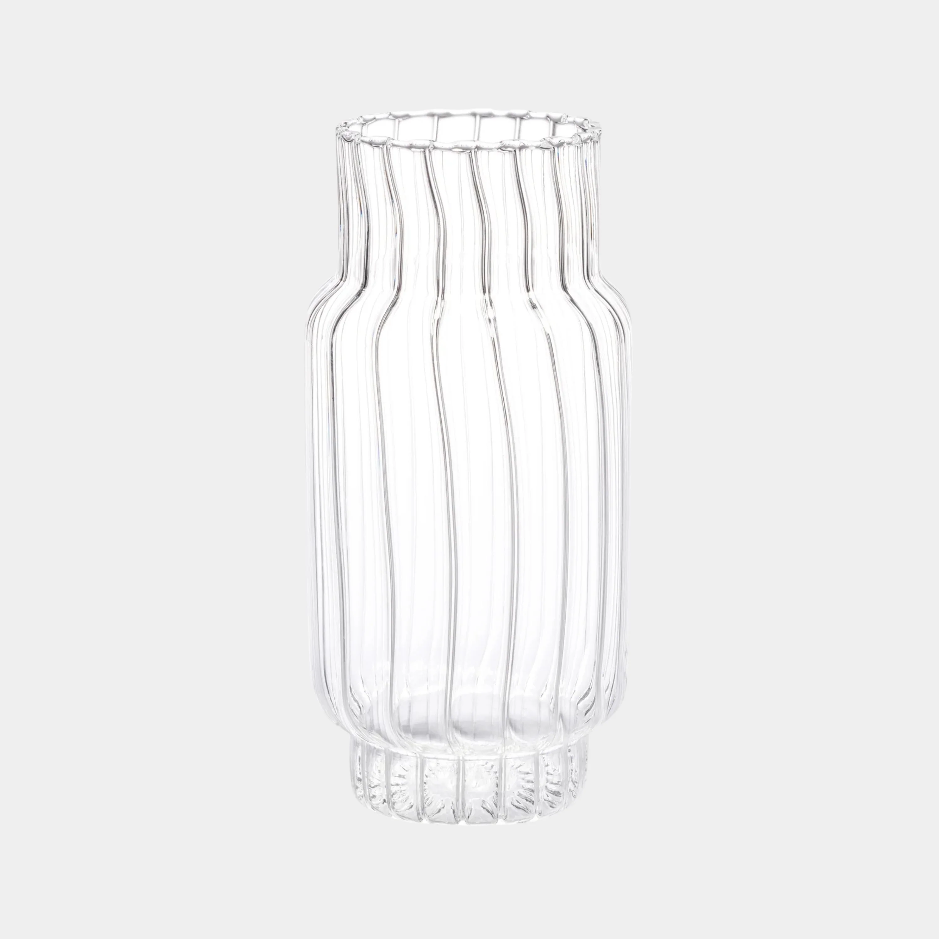 Mimo Clear Optic Glass Vases (Set of 2) - Image 2