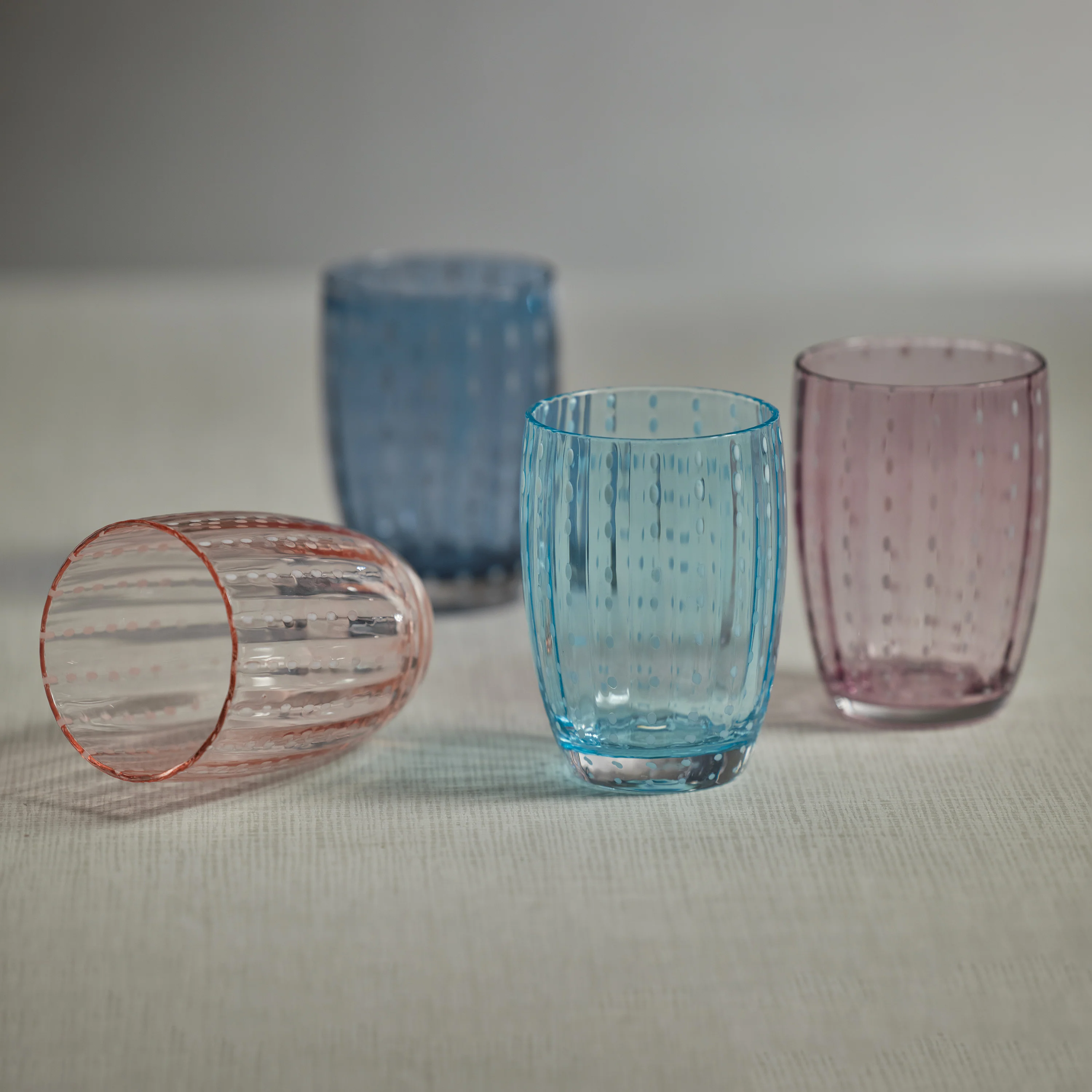 Portofino White Dot Tumblers (Set of 4) - Image 3