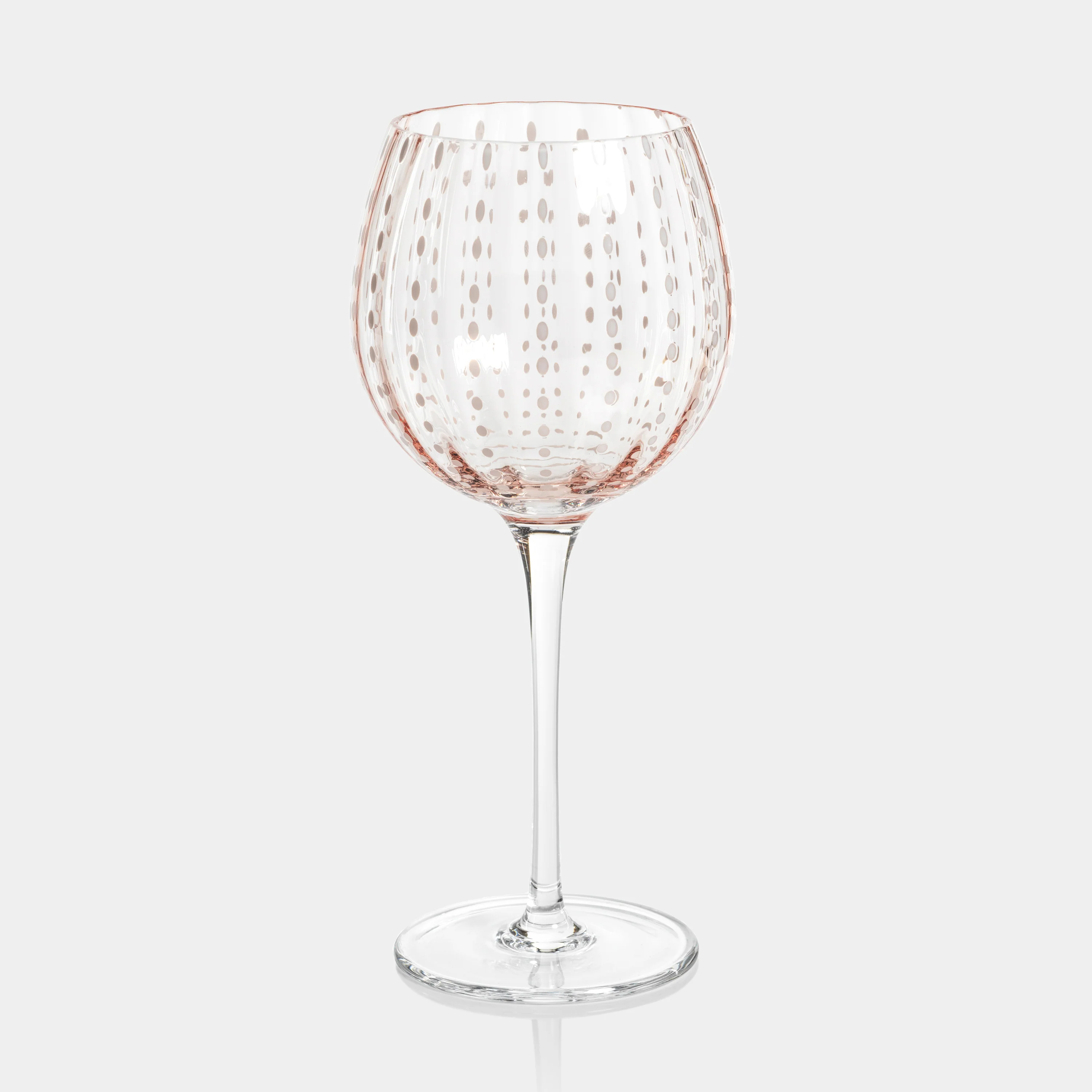 Portofino White Dot Wine Glasses (Set of 4)