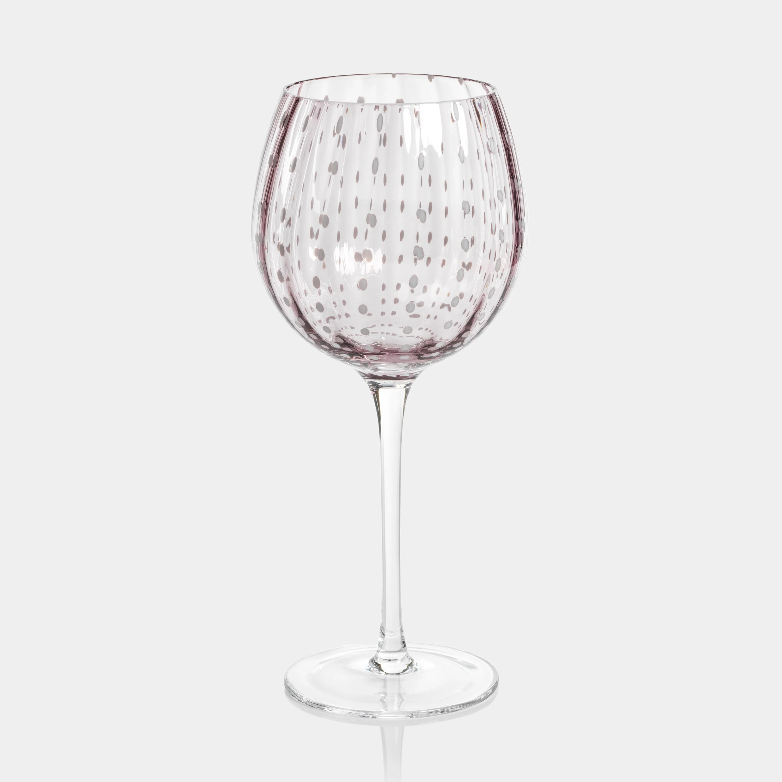 Portofino White Dot Wine Glasses (Set of 4)