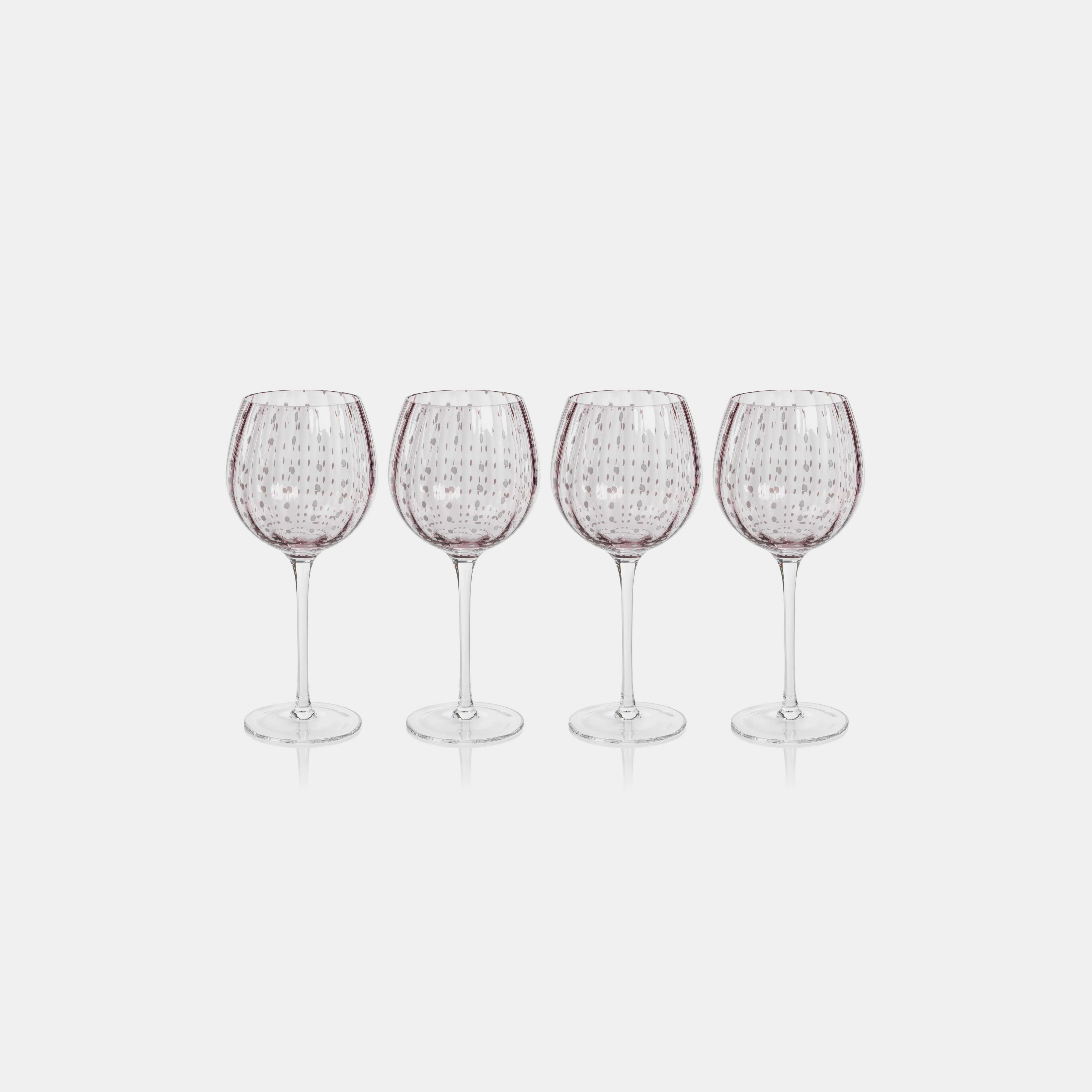Portofino White Dot Wine Glasses (Set of 4) - Image 3