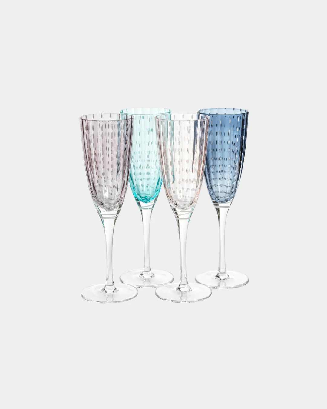Portofino White Dot Glassware Champagne Flute (Set of 4) - Image 4