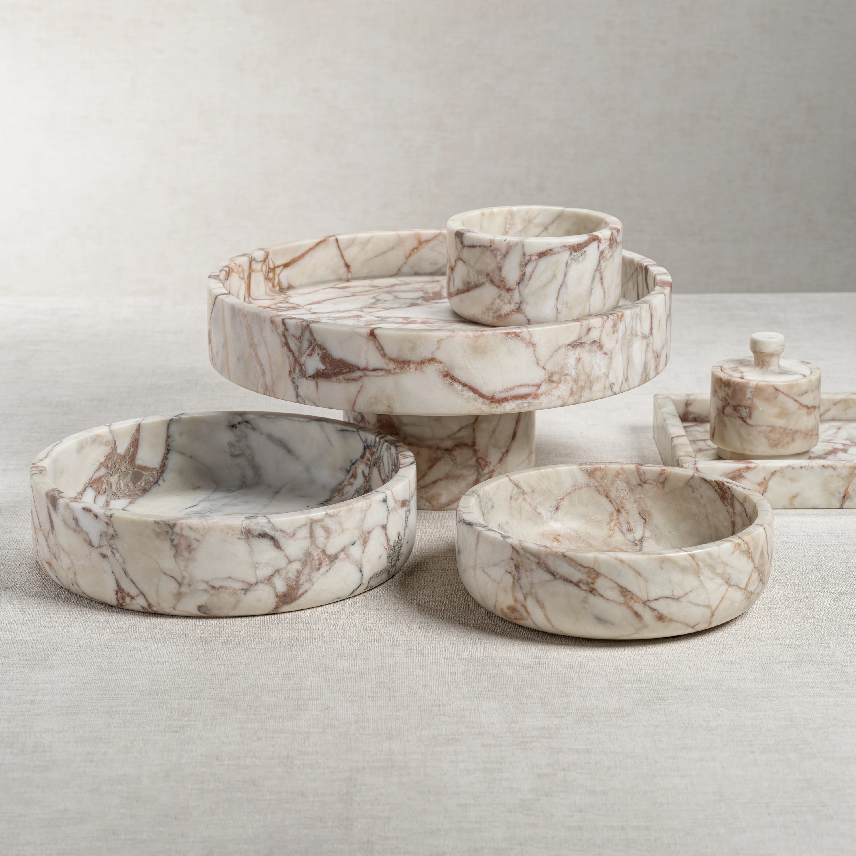 Rosso Verona Matte Marble Bowl - Image 4