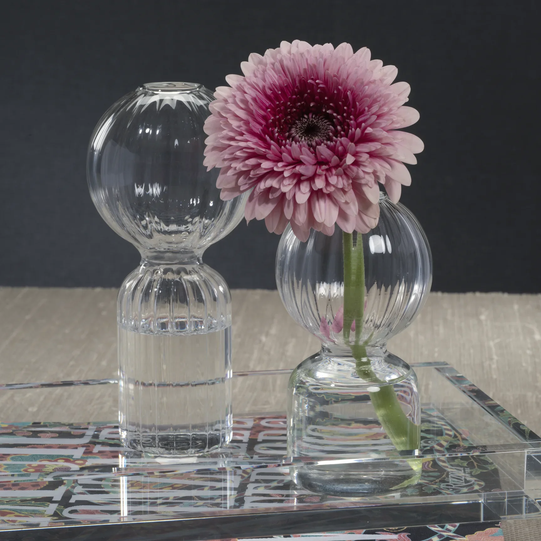 Ritz Single Stem Glass Vase - Clear - Large - Image 3