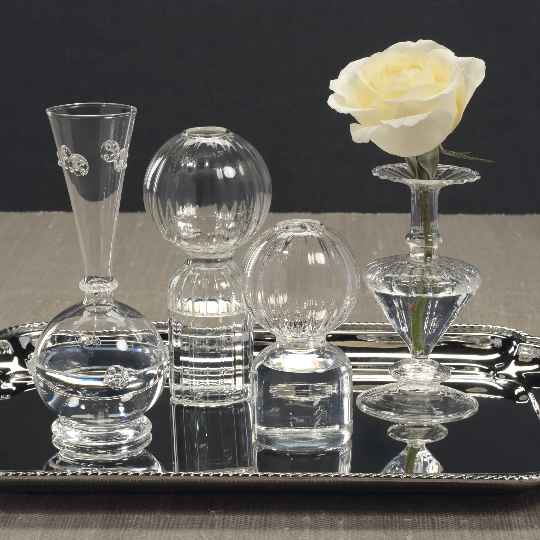 Ritz Single Stem Glass Vase - Clear - Large - Image 4