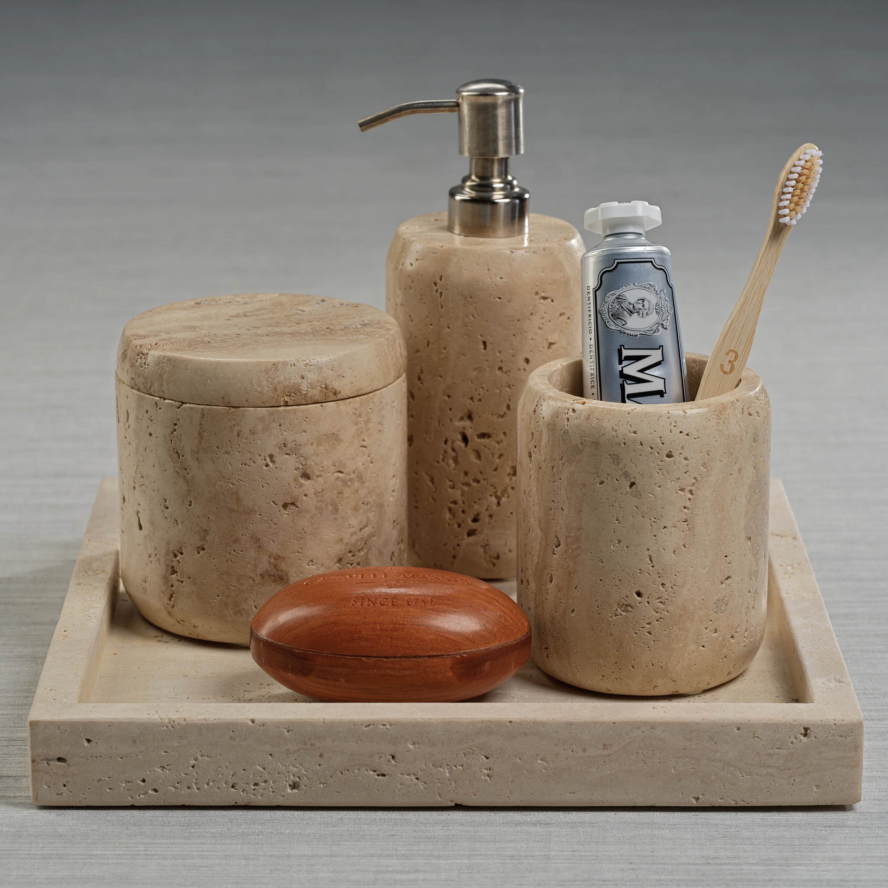 Travertine Marble Toothbrush Holder - Image 3