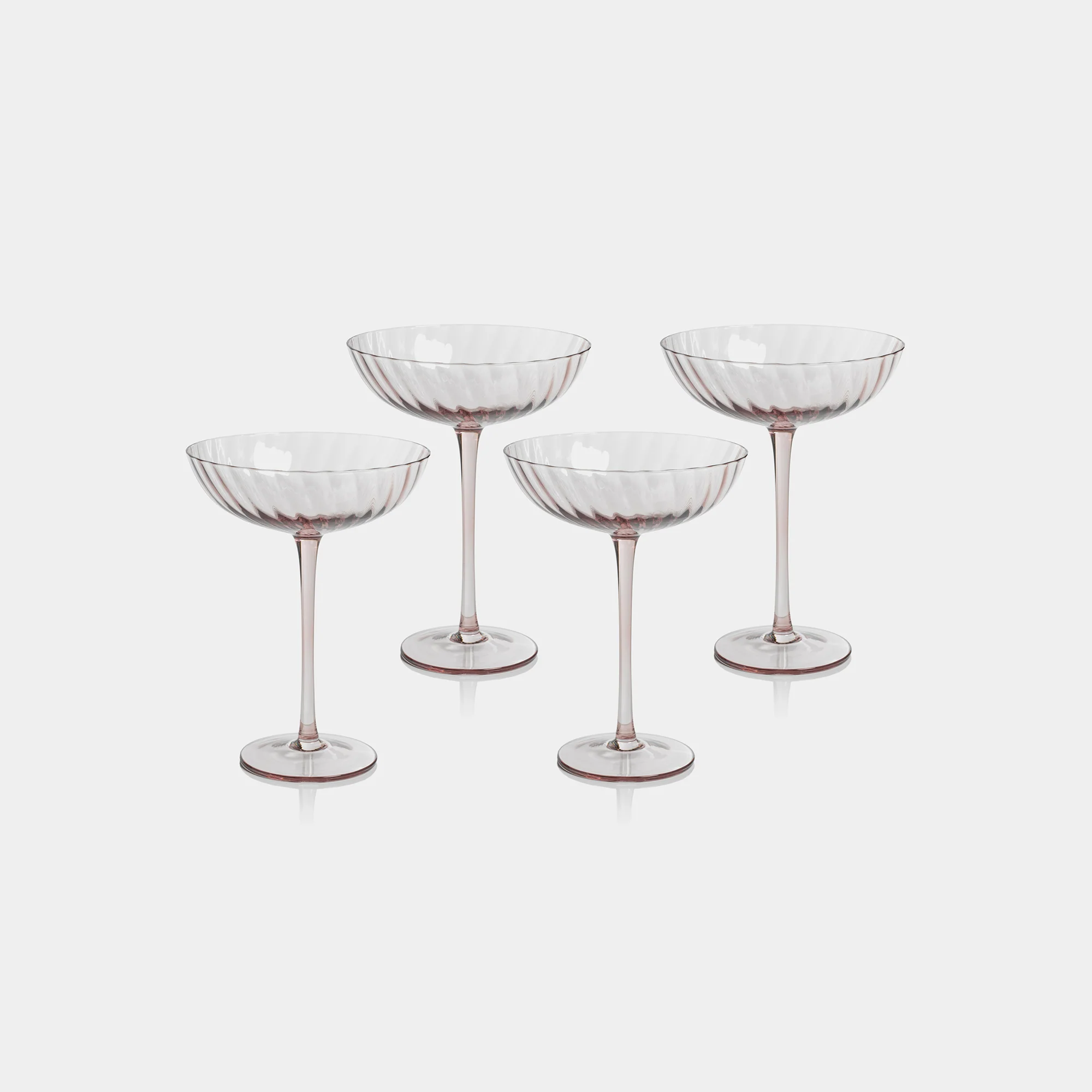 Savoy Optic Swirl Cocktail Glasses (Set of 4) - Image 2