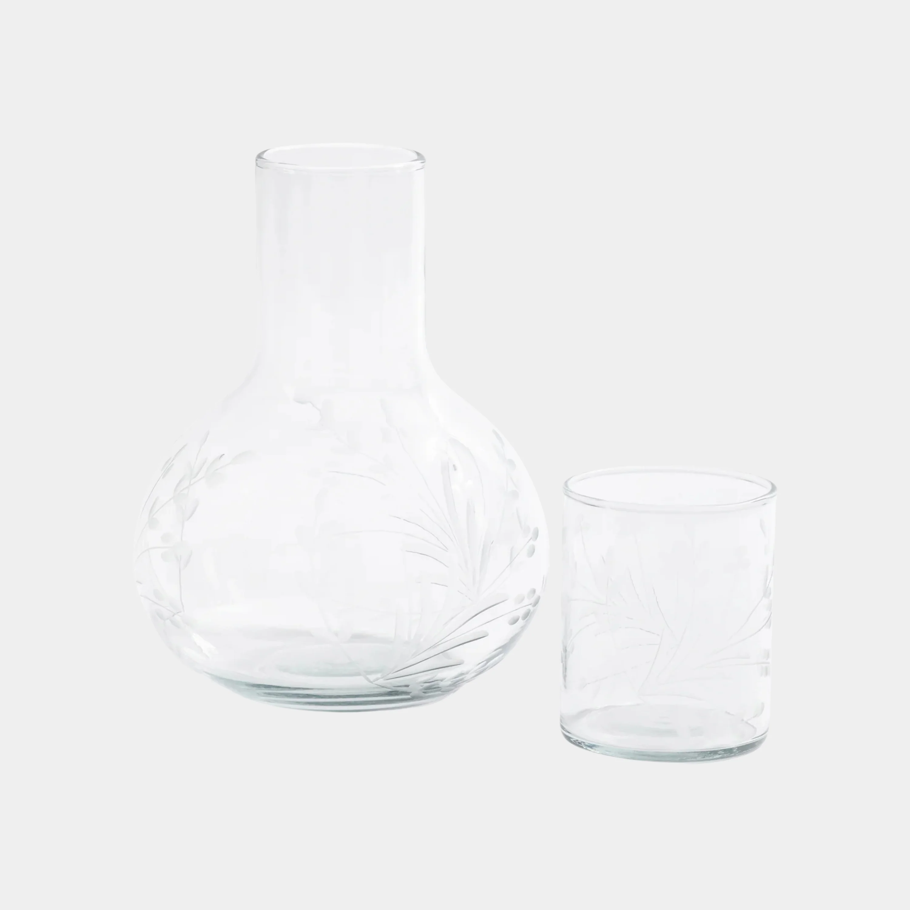 Shiraz Tumblers (Set of 6) - Etched Flower Design - Image 3