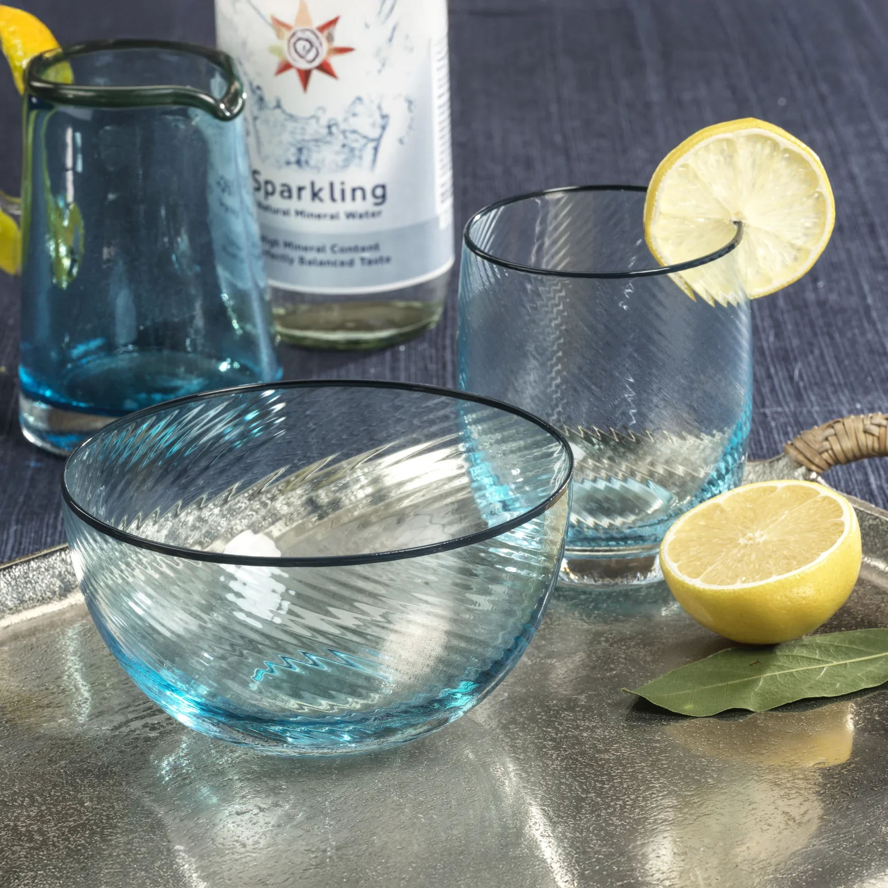 Sicilian 4-Piece Swirl Glass Tumbler Set - Image 2