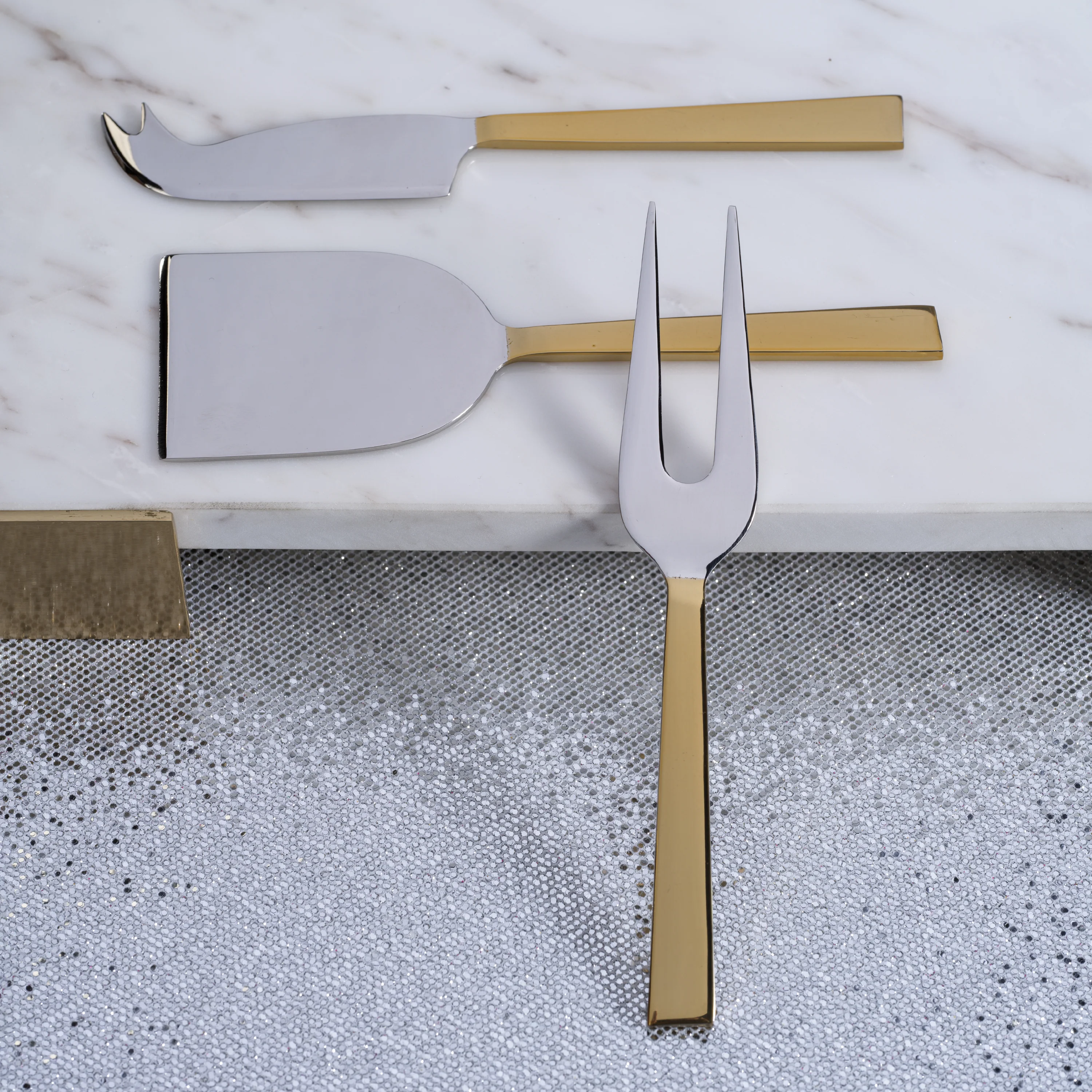 Modernist Two-Tone Cheese Knife Set