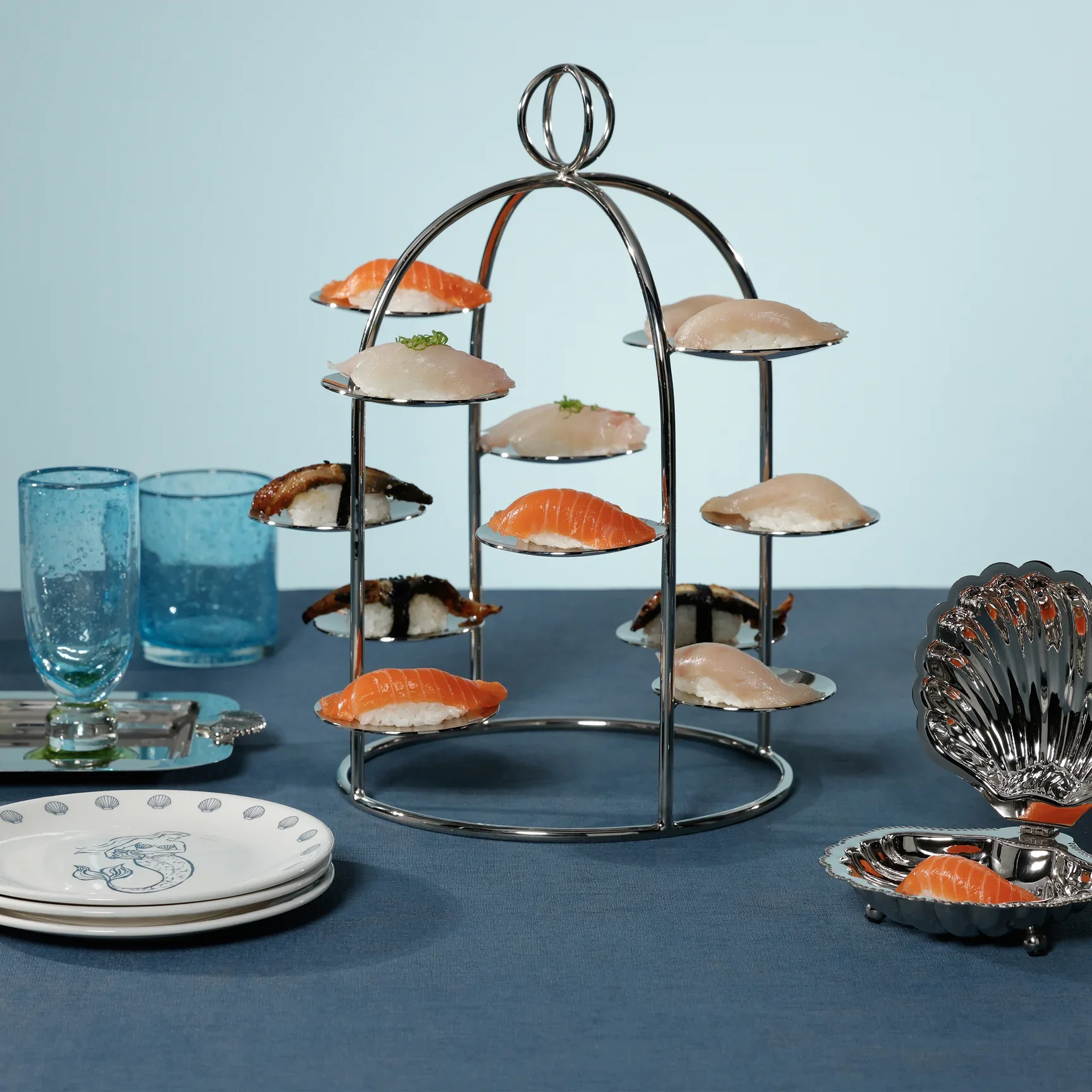*PRE-ORDER *WILL SHIP OUT IN JULY*The Maison Tiered Tower- 12 Cups - Polished Nickel - Image 4