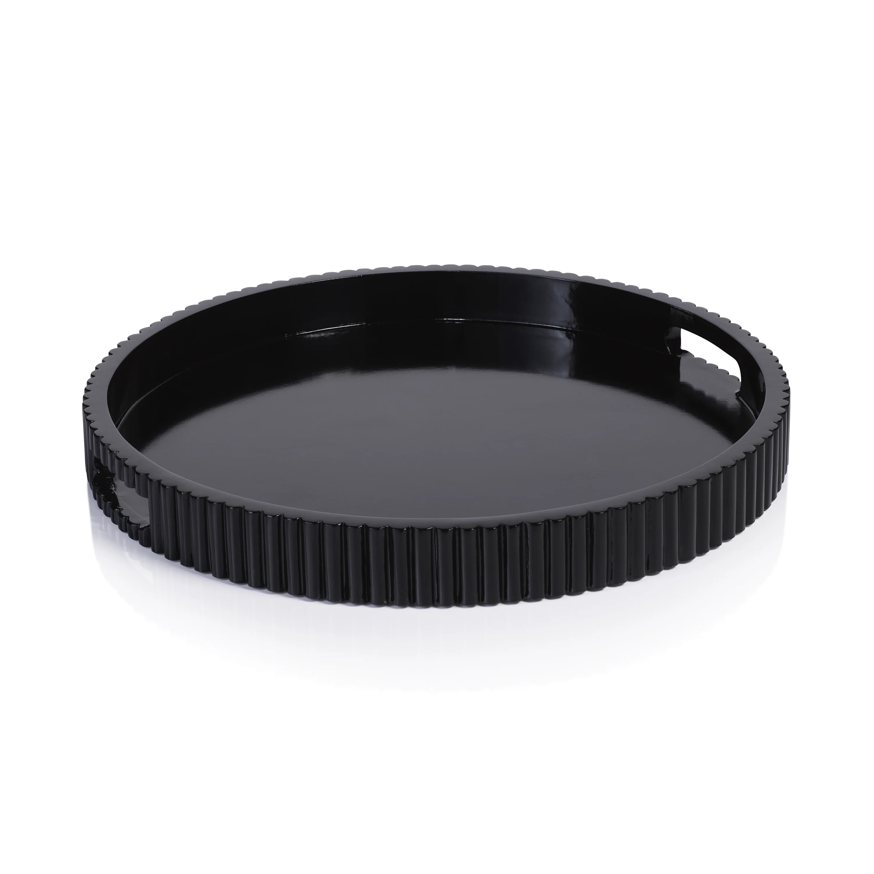 Tivoli Ribbed Lacquered Round Tray