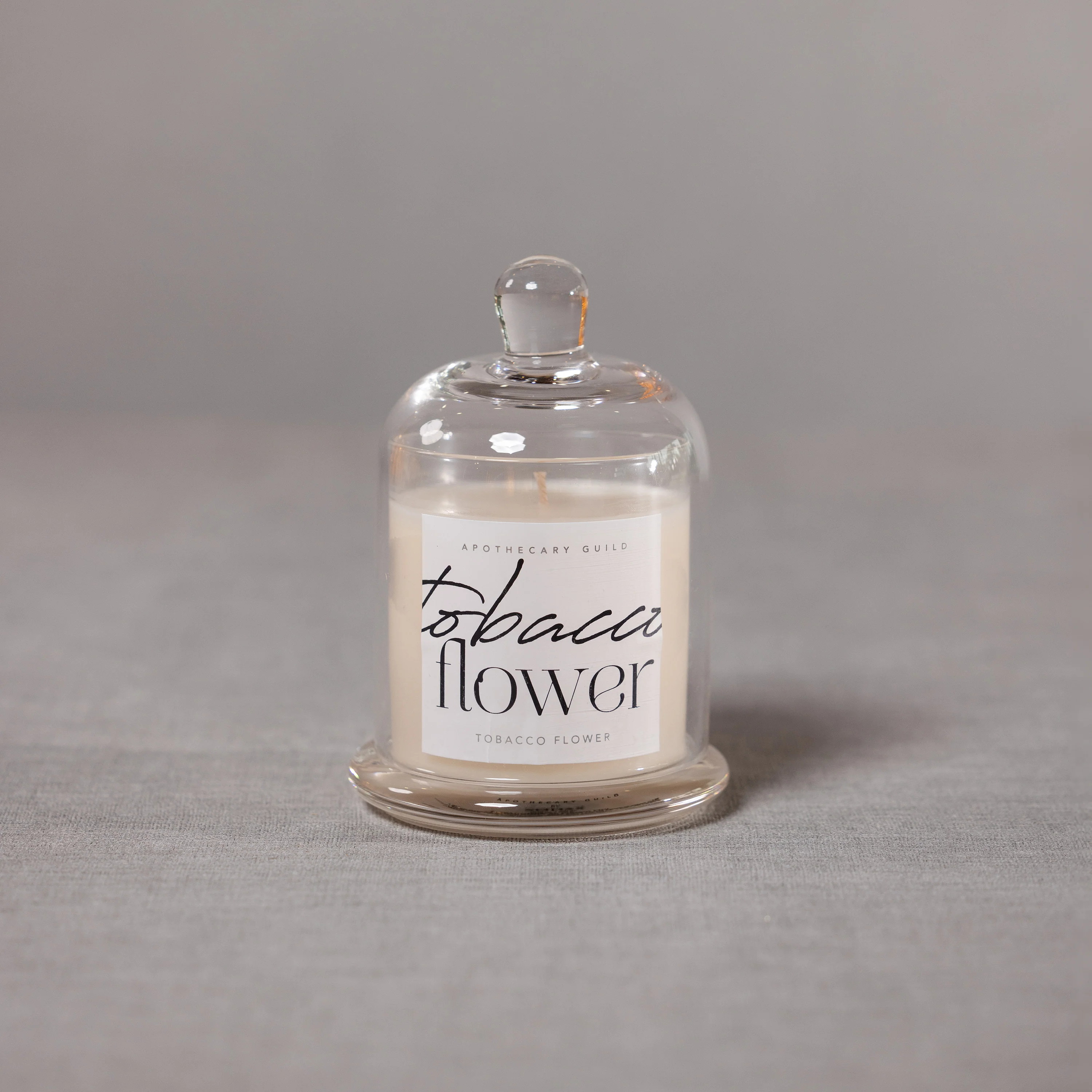 Tobacco Flower Scented Candle Jar with Glass Dome - Image 2