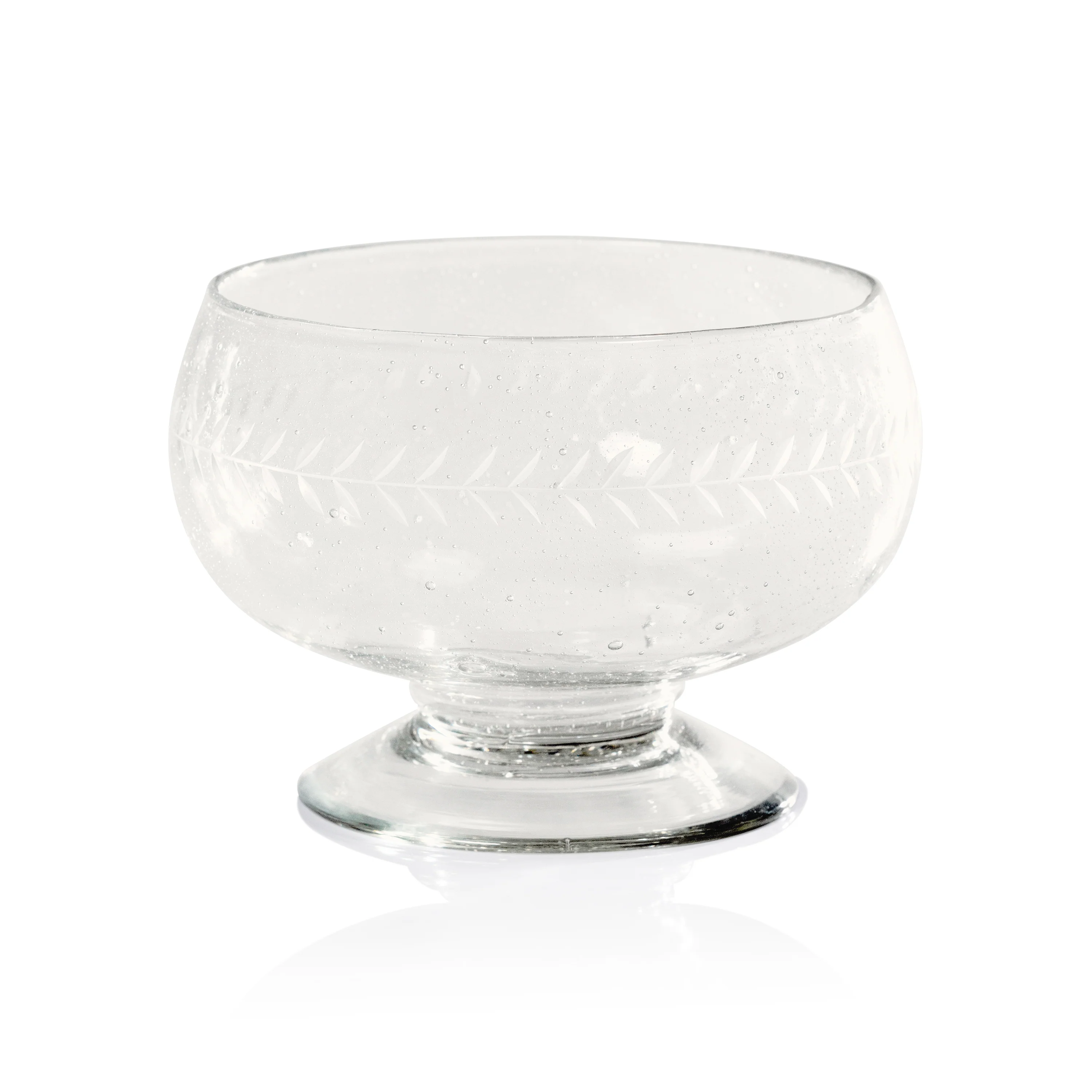 Tuscan 2-Piece Set Handmade Etched Condiment Glass Bowls - Image 6
