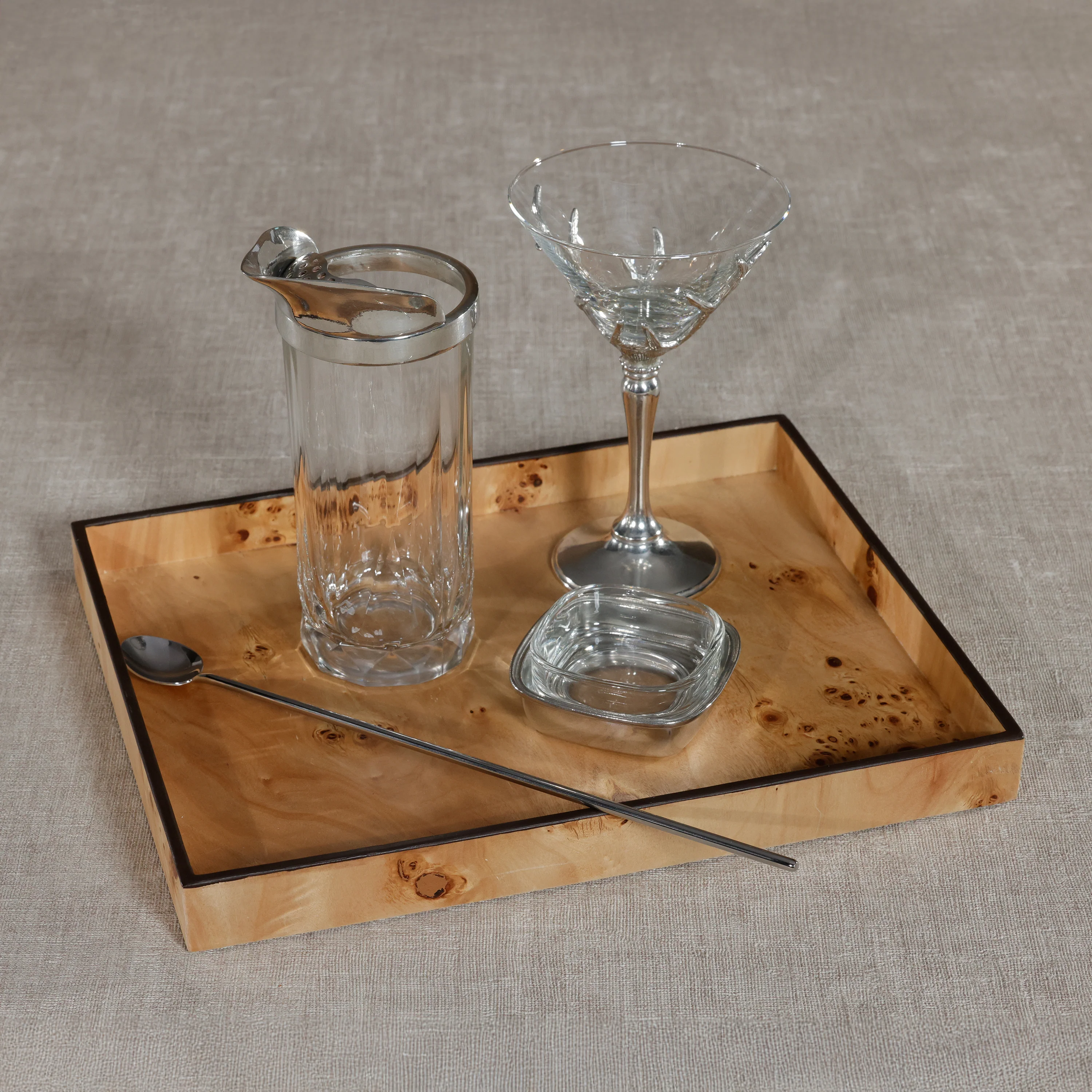 Valberg Burl Veneer All-Purpose Tray - Image 2