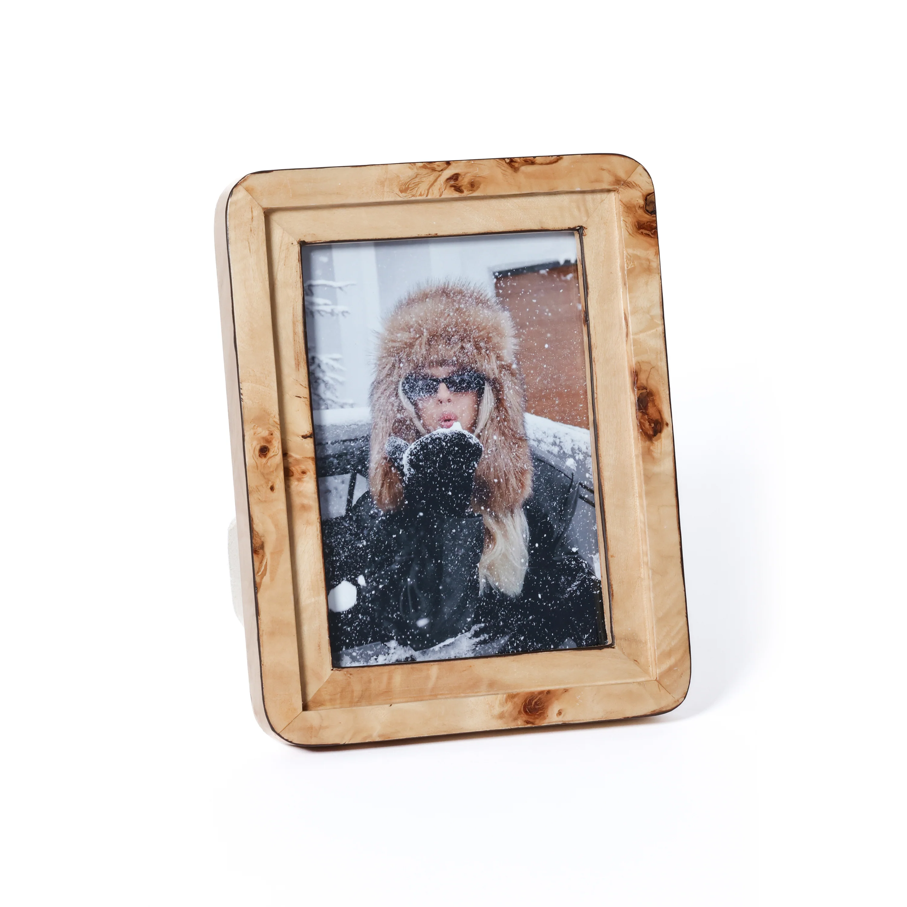 Valberg Burl Veneer Tabletop Photo Frame - Image 2